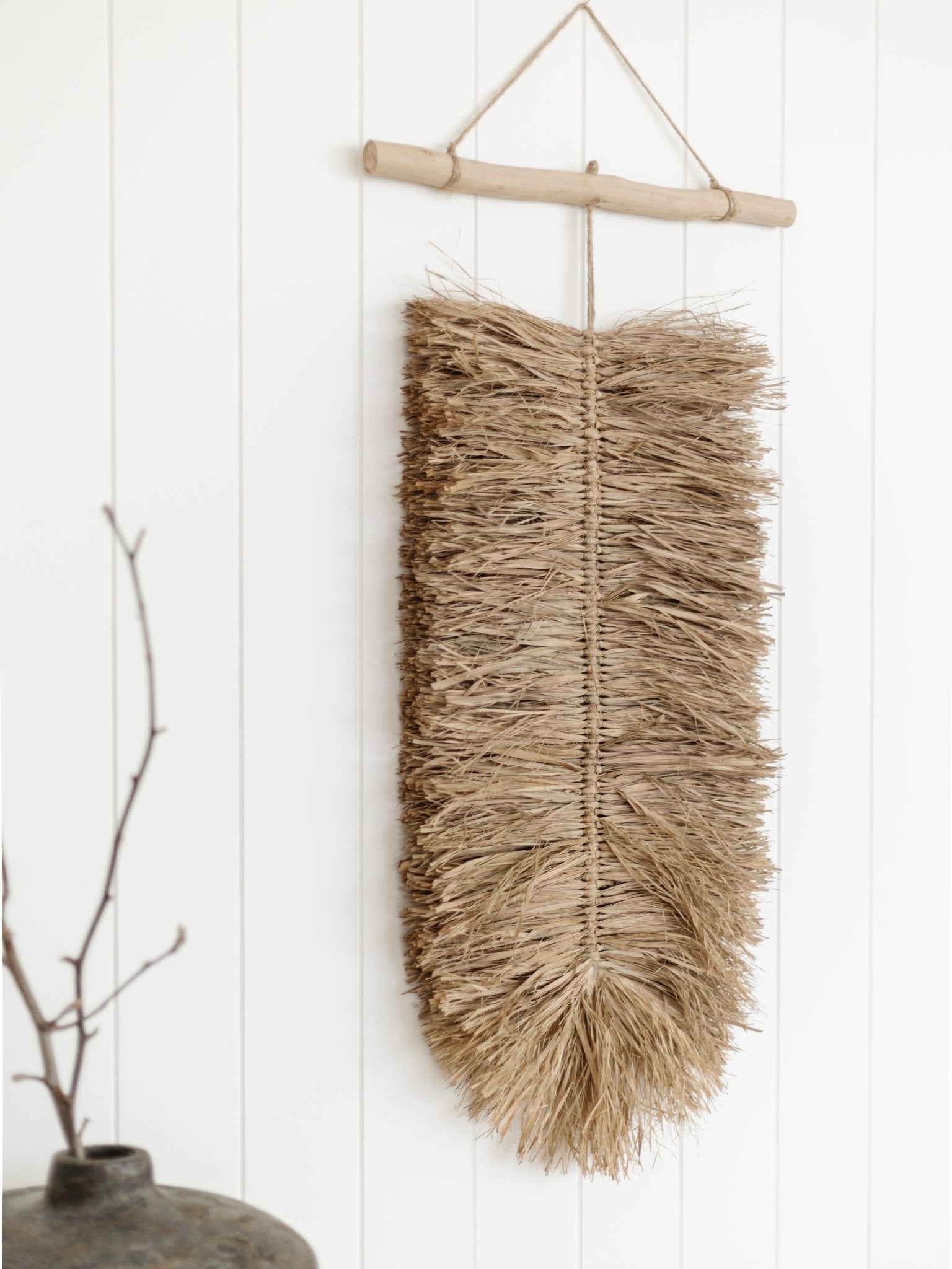 Arla | Raffia Leaf Wall Hanging - Wander & Wild Home