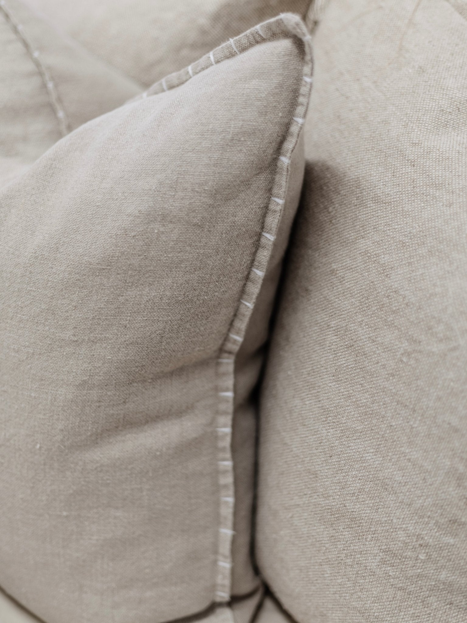 Aspire Stonewashed Linen Cushion - Natural - Wander & Wild Home