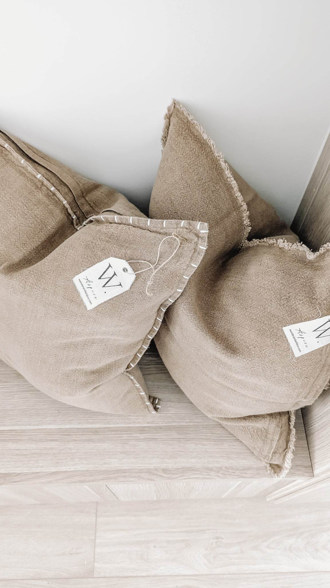 Aspire Stonewashed Linen Throw - Tobacco - Wander & Wild Home