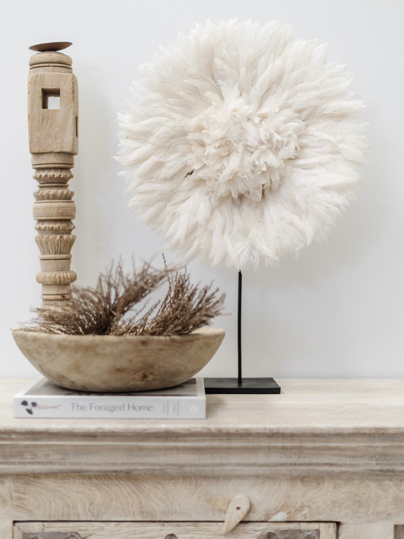 Bamileke Feather Juju & Stand - Wander & Wild Home