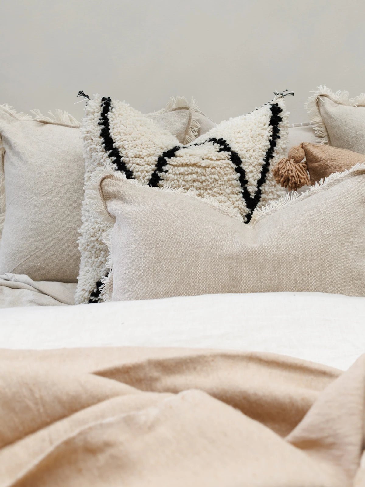 Beni Ourain High pile Wool Cushion Cover - Wander & Wild Home