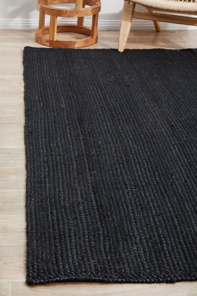 Bondi Jute Rug | Black - Wander & Wild Home