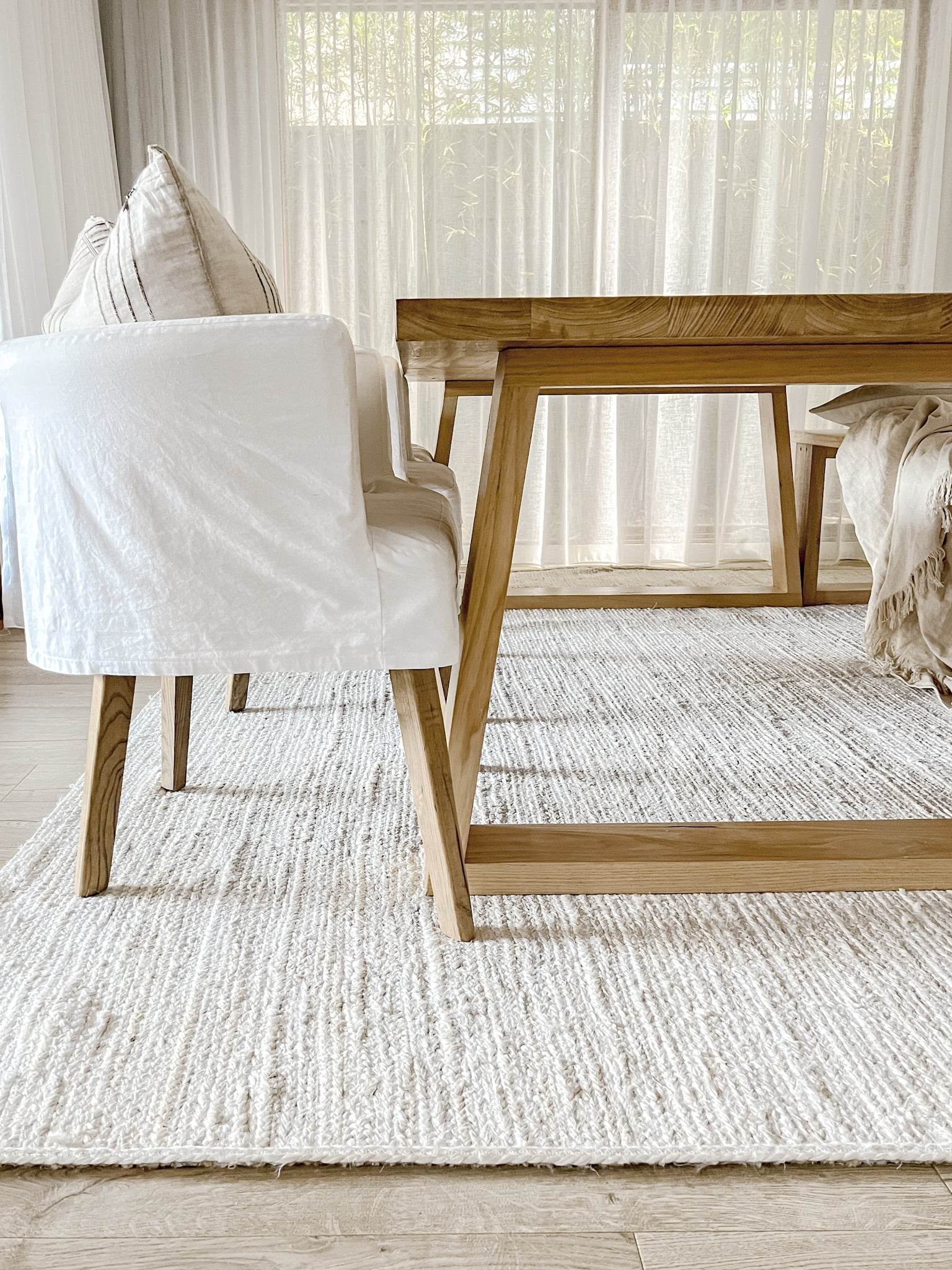 Bondi Jute Rug | White - Wander & Wild Home