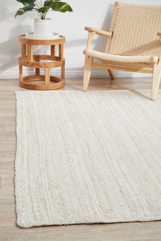 Bondi Jute Rug | White - Wander & Wild Home