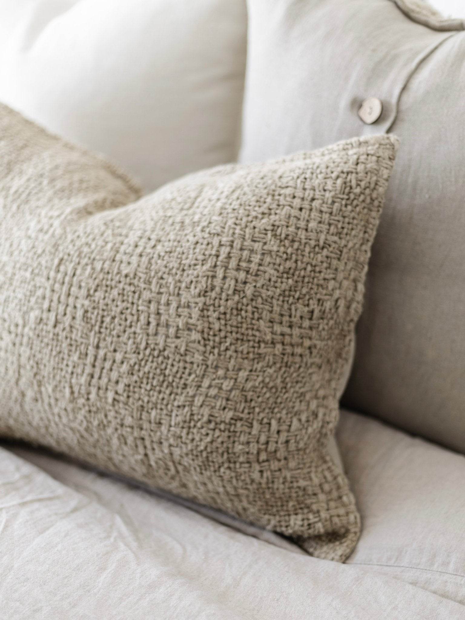 Dantè Rustic Hand-loomed Linen Cushion - Wander & Wild Home