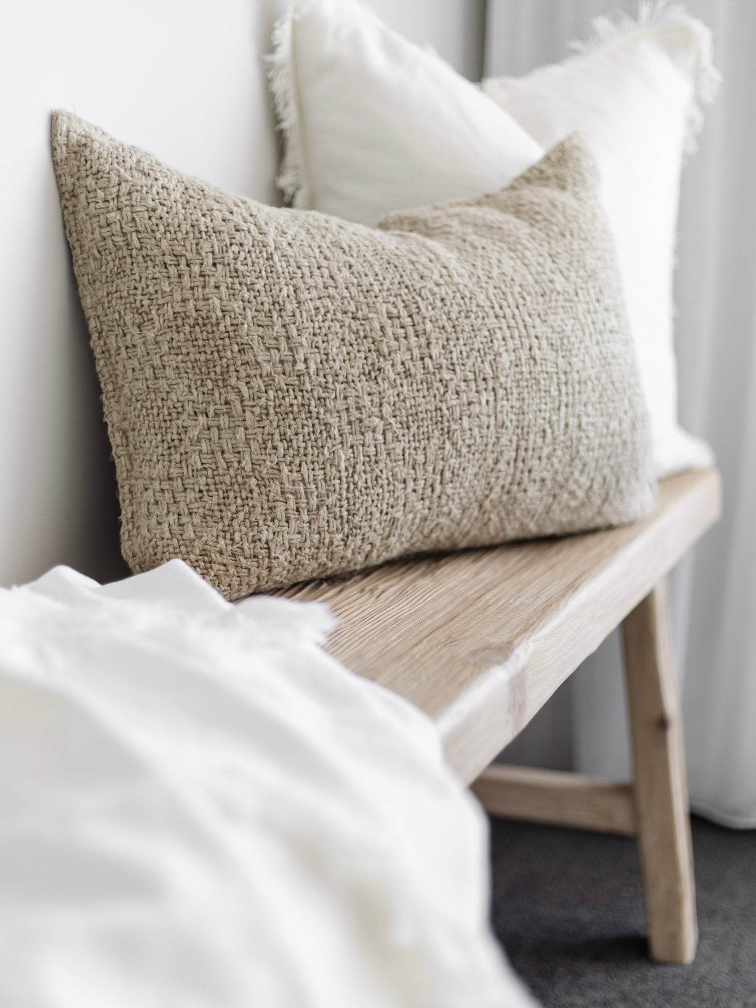 Dantè Rustic Hand-loomed Linen Cushion - Wander & Wild Home