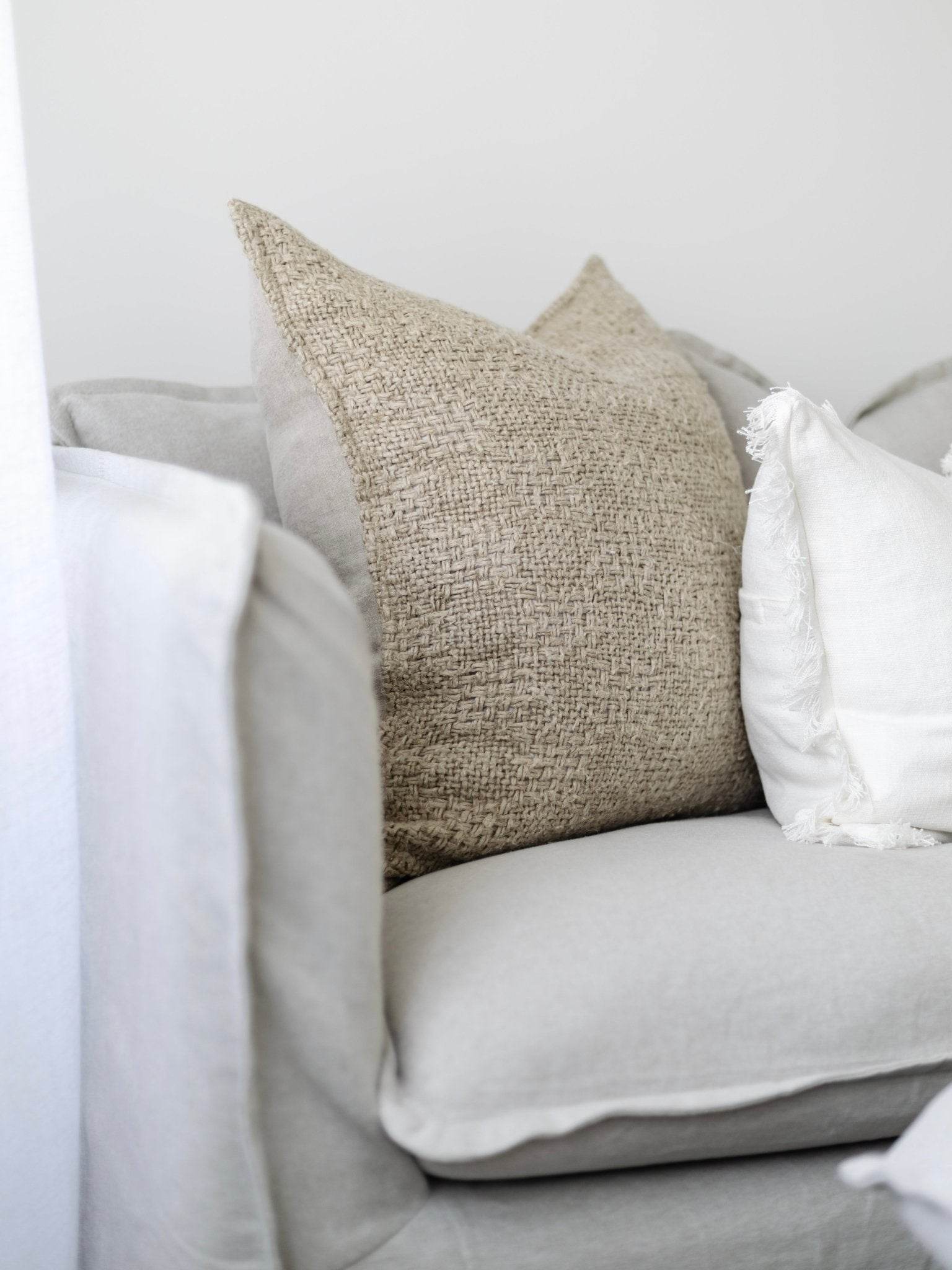 Dantè Rustic Hand-loomed Linen Cushion - Wander & Wild Home