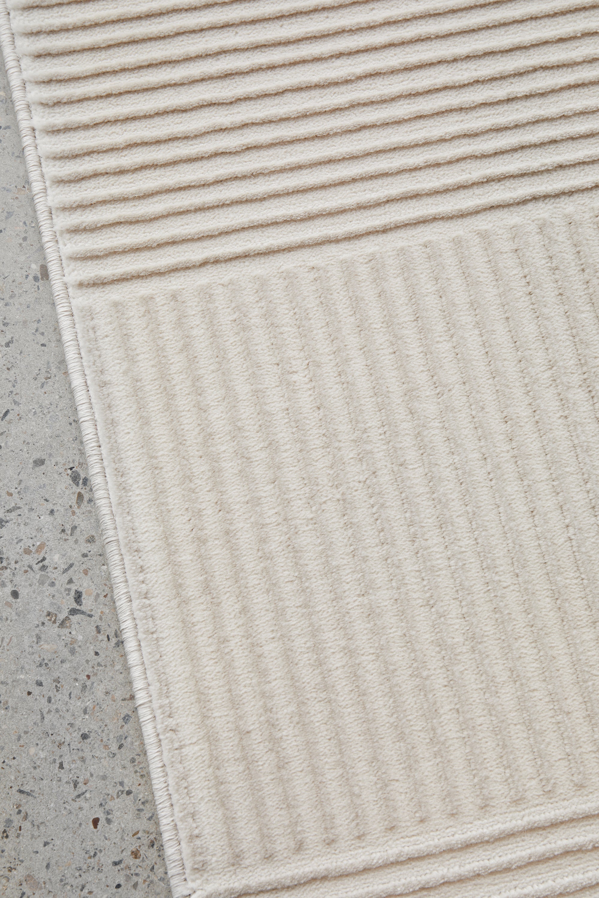 Darren Palmer Raking Linen rug close-up