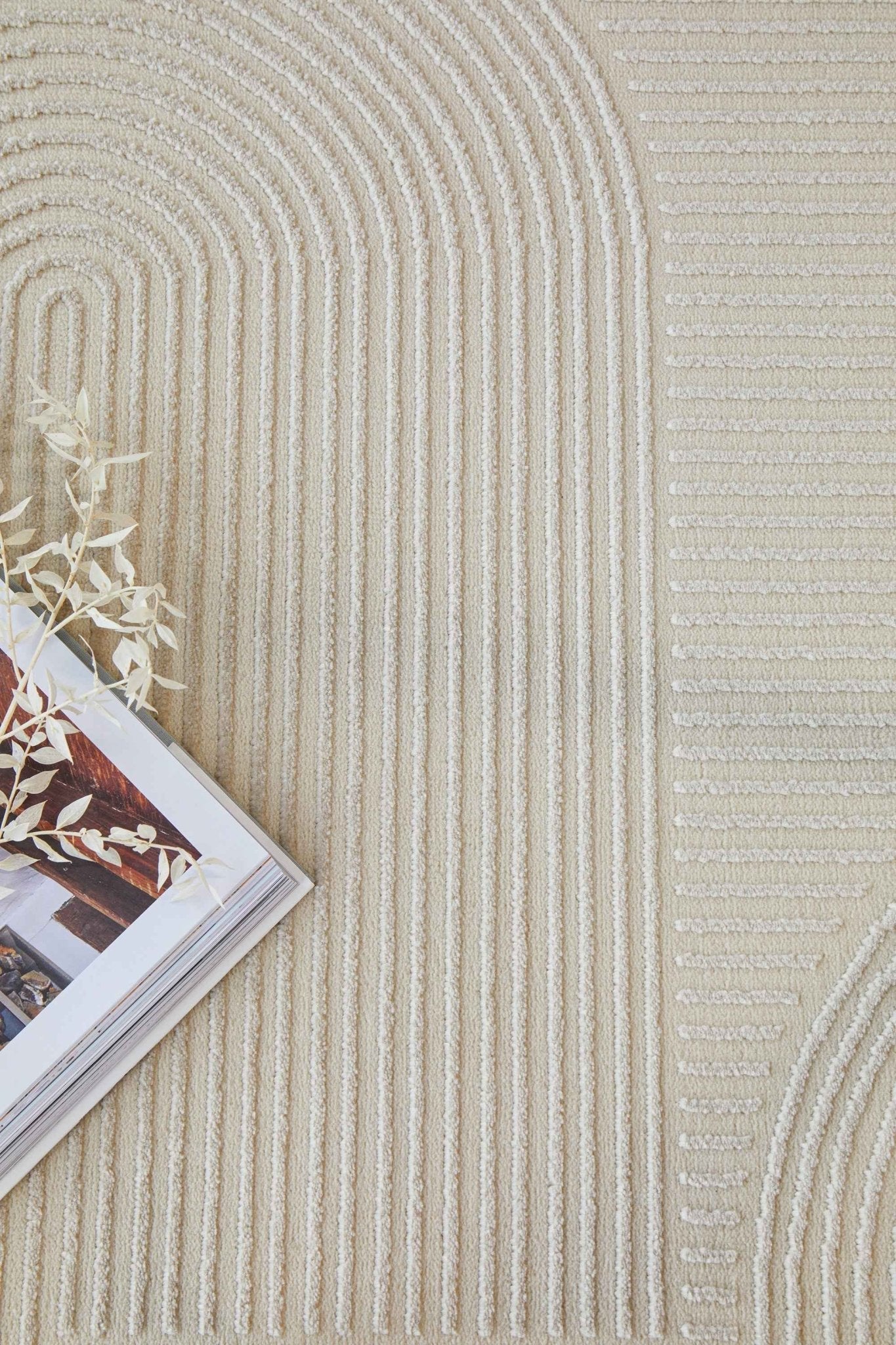 Darren Palmer Raking Rug | Linen - Wander & Wild Home