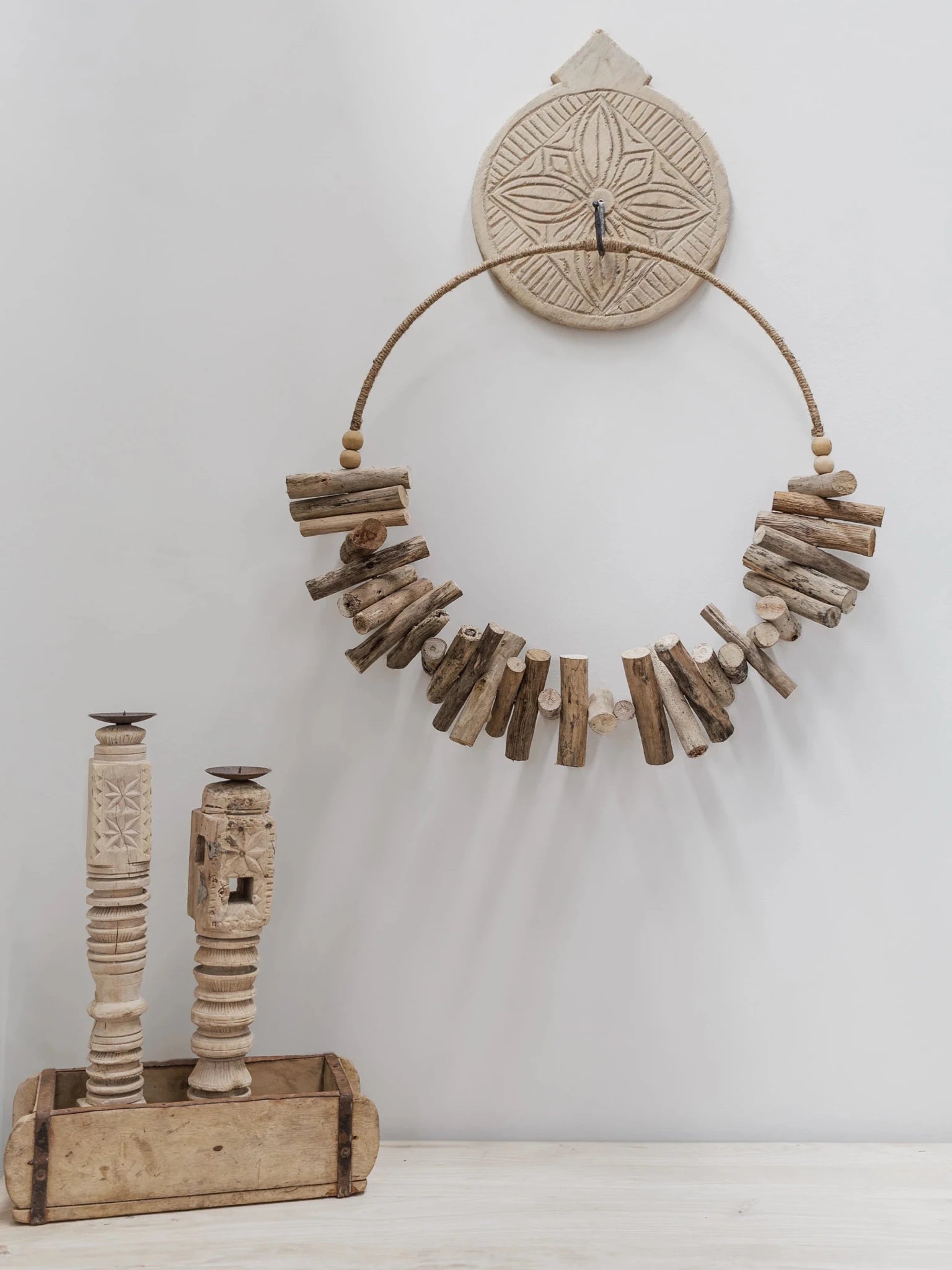 Esme | Natural Wood Hoop Hanging - Wander & Wild Home