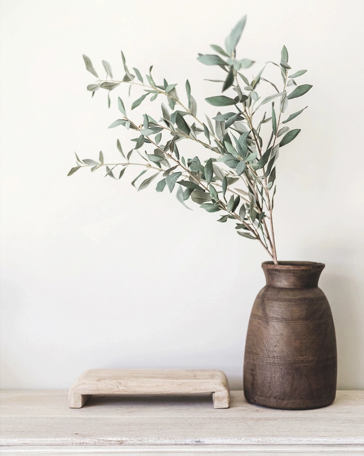 Faux Olive Leaf Spray | Grey Green 110cm