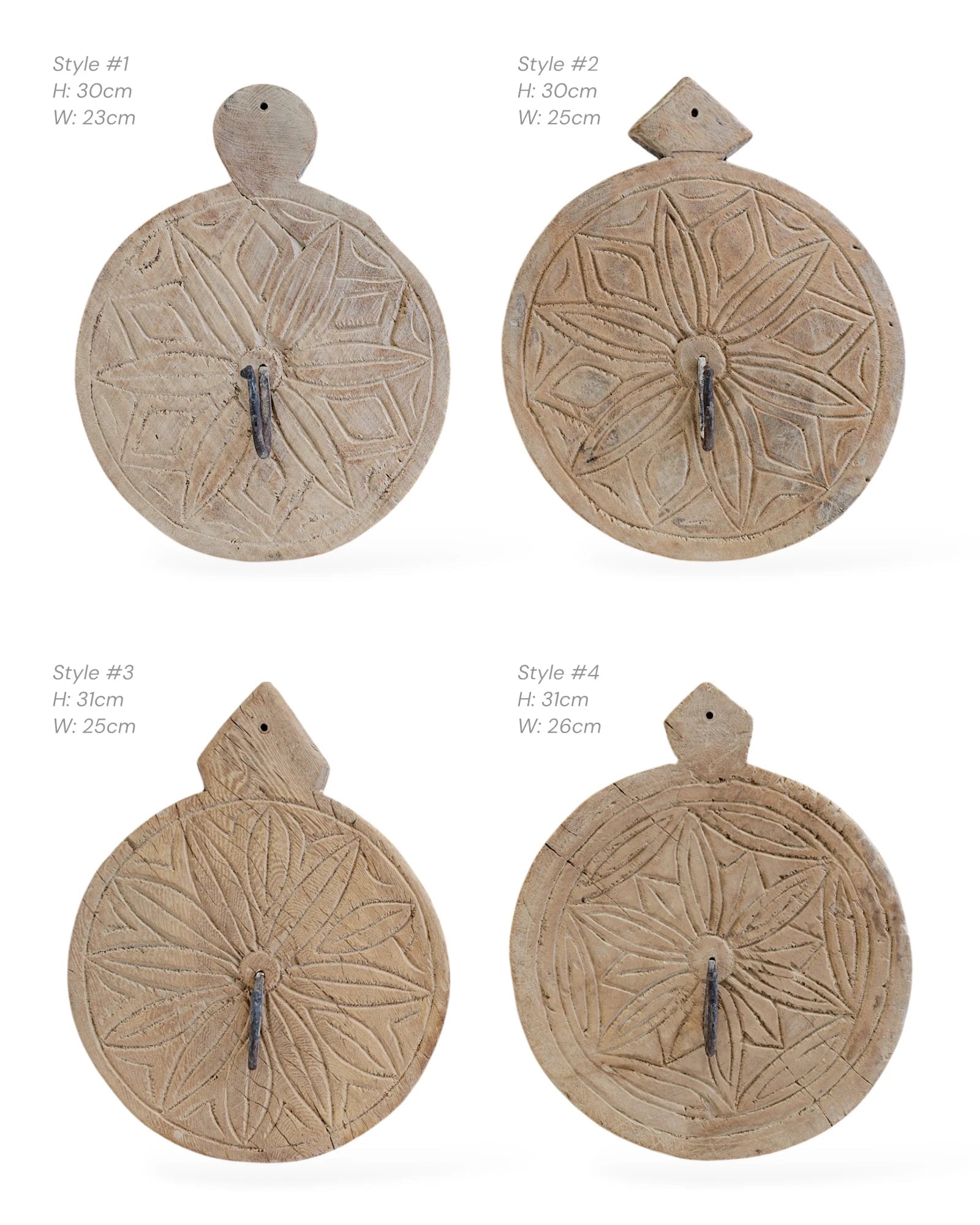 Indian Carved Single Statement Wall Hook - Large - Wander & Wild Home