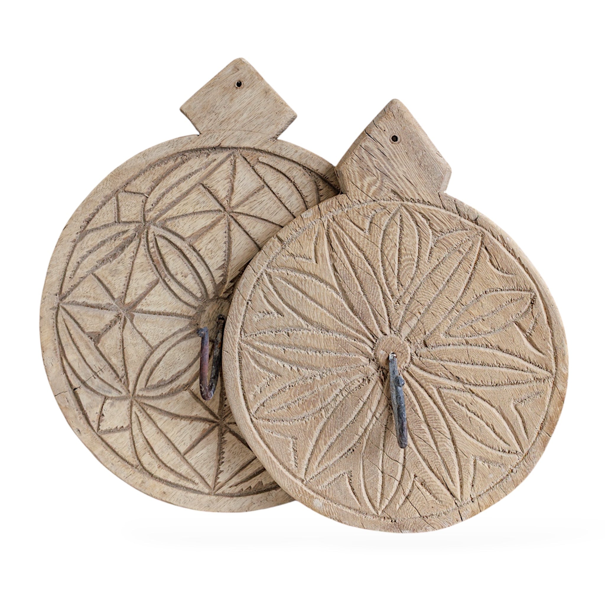 Indian Carved Single Statement Wall Hook - Large - Wander & Wild Home