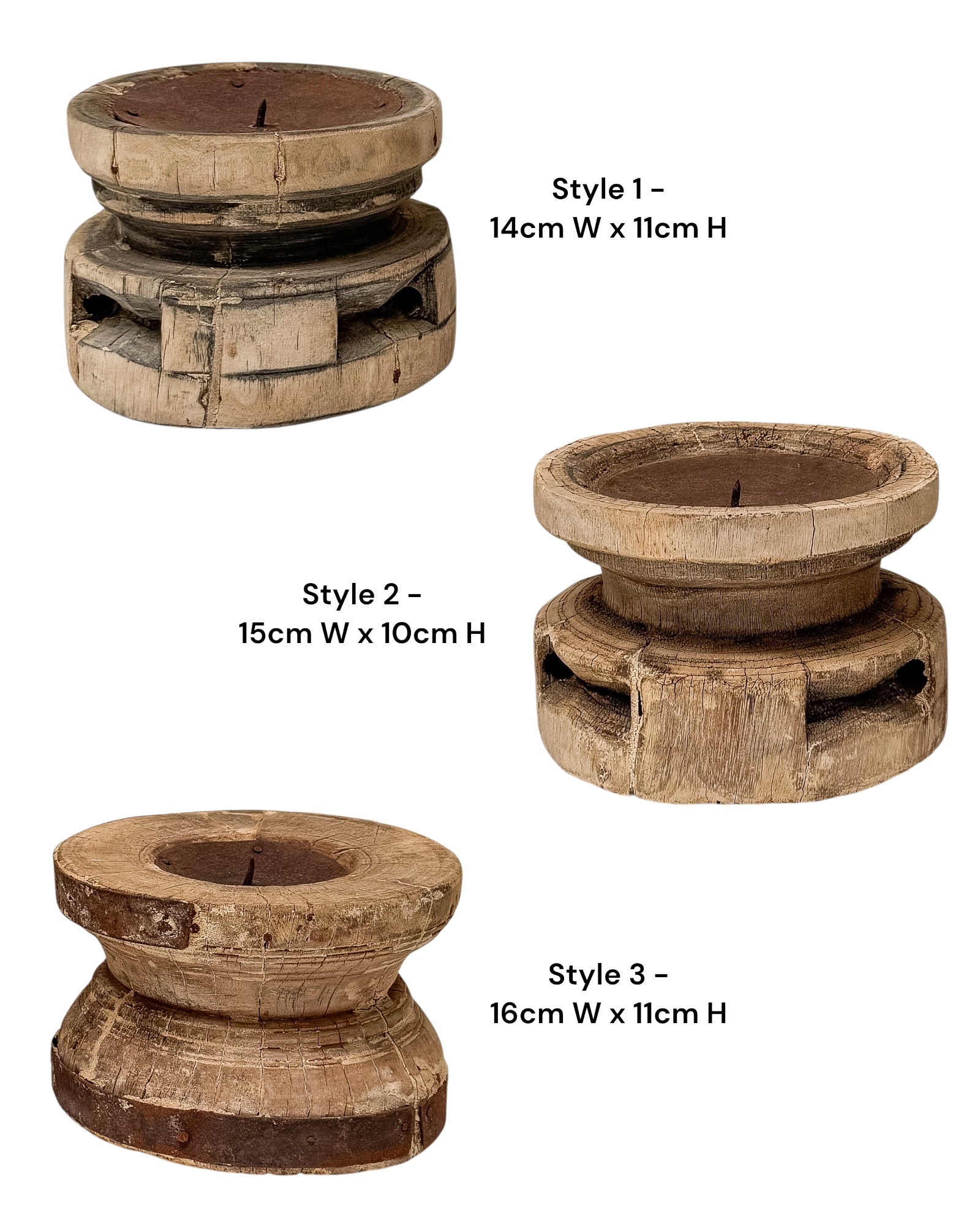 Indian Seeder Candle Stand - Round base - Wander & Wild Home