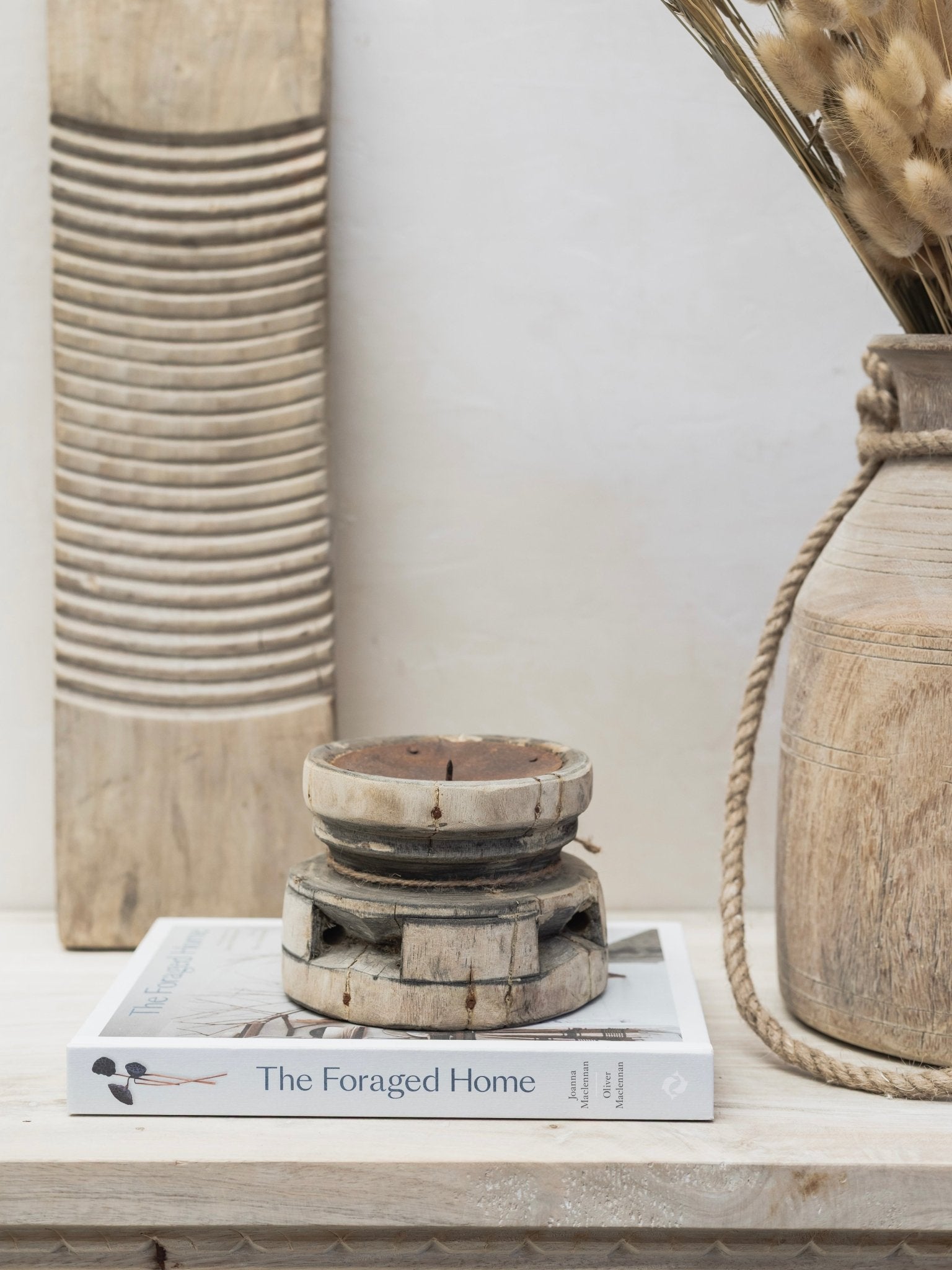 Indian Seeder Candle Stand - Round base - Wander & Wild Home