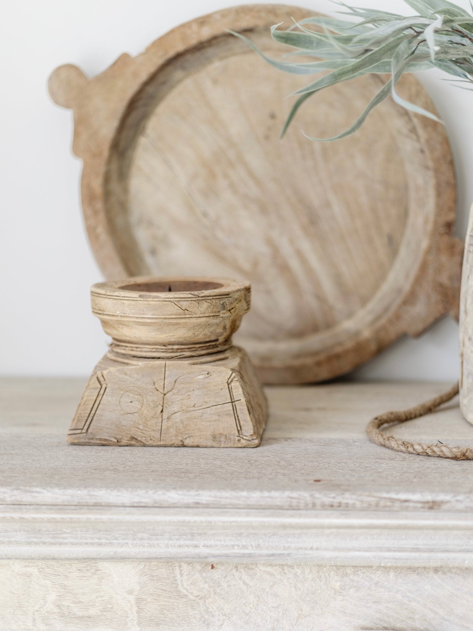Indian Seeder Candle Stand - Square base - Wander & Wild Home