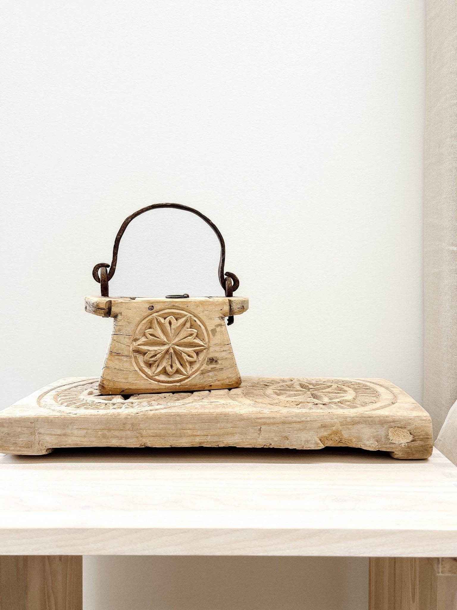 Indian Vintage Oil Pot -Natural