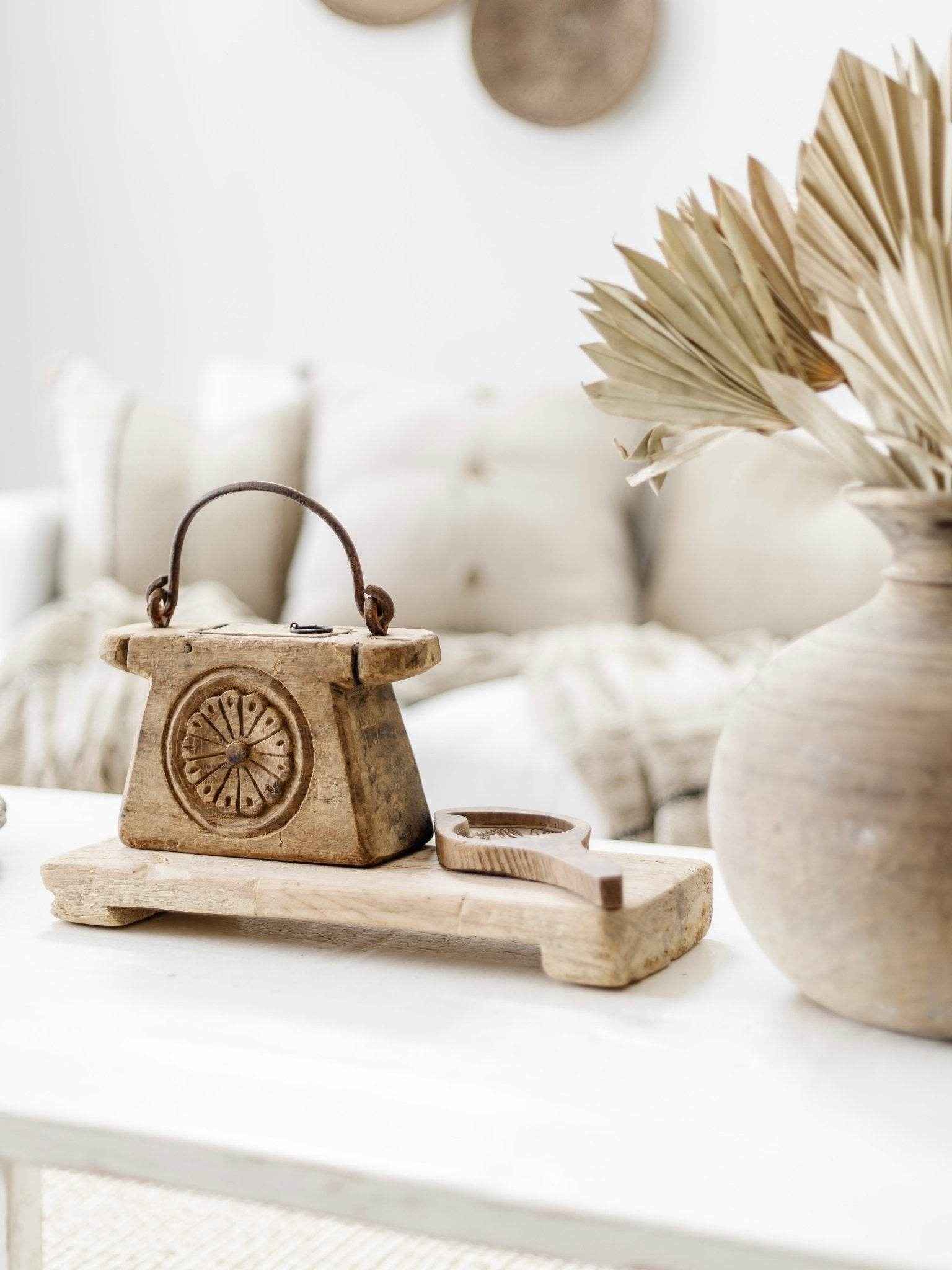 Indian Vintage Oil Pot -Natural