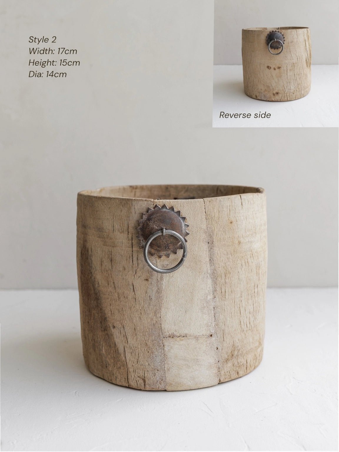 Indian Wooden Mana Pot - Wander & Wild Home