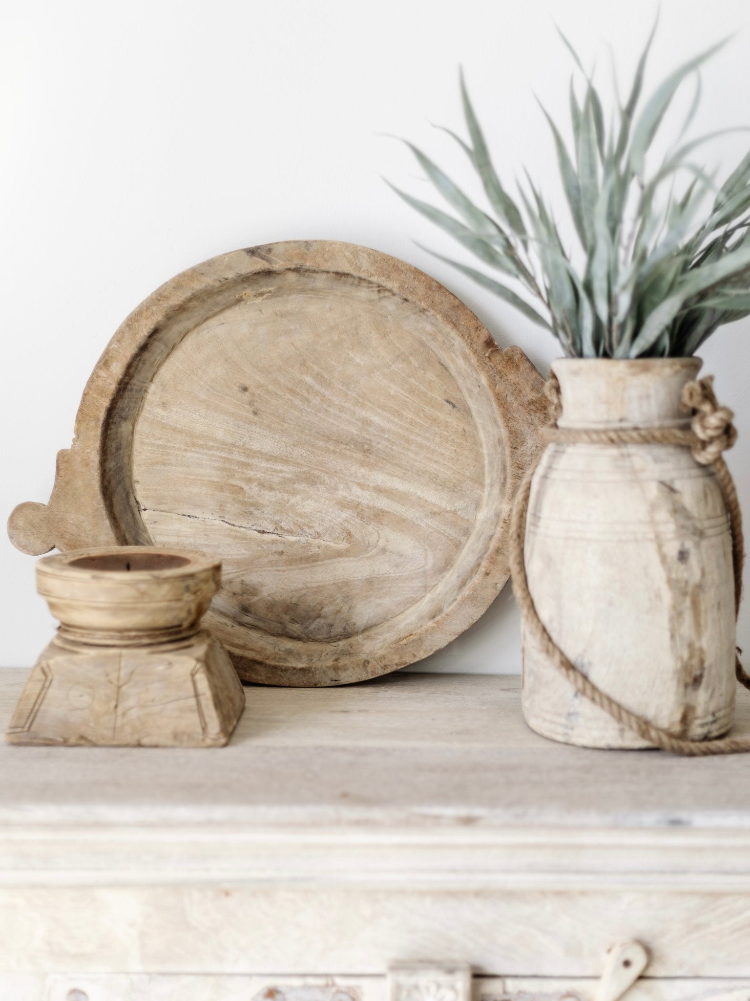 Indian Wooden Parat Plate - Wander & Wild Home