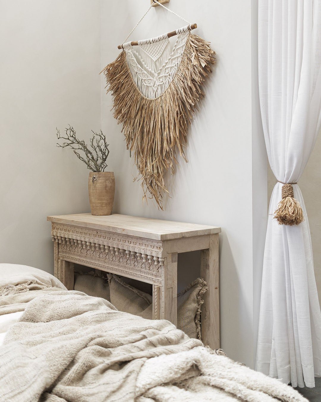 Juno | Raffia & Jute Curtain Tie Tassel - Wander & Wild Home