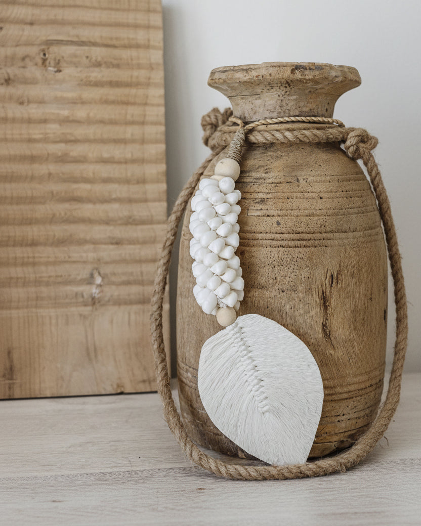 Lana Shell Leaf Tassel - Wander & Wild Home