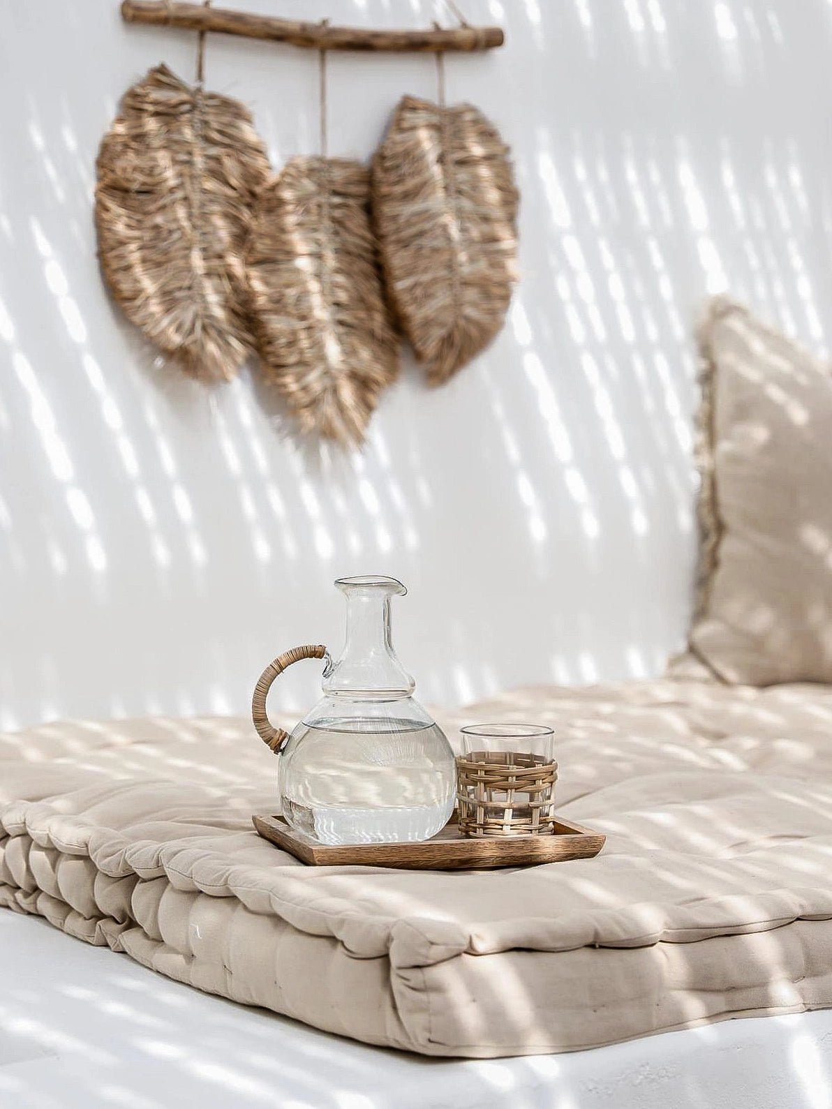 Laos | Raffia Leaf Wall Hanging - Wander & Wild Home