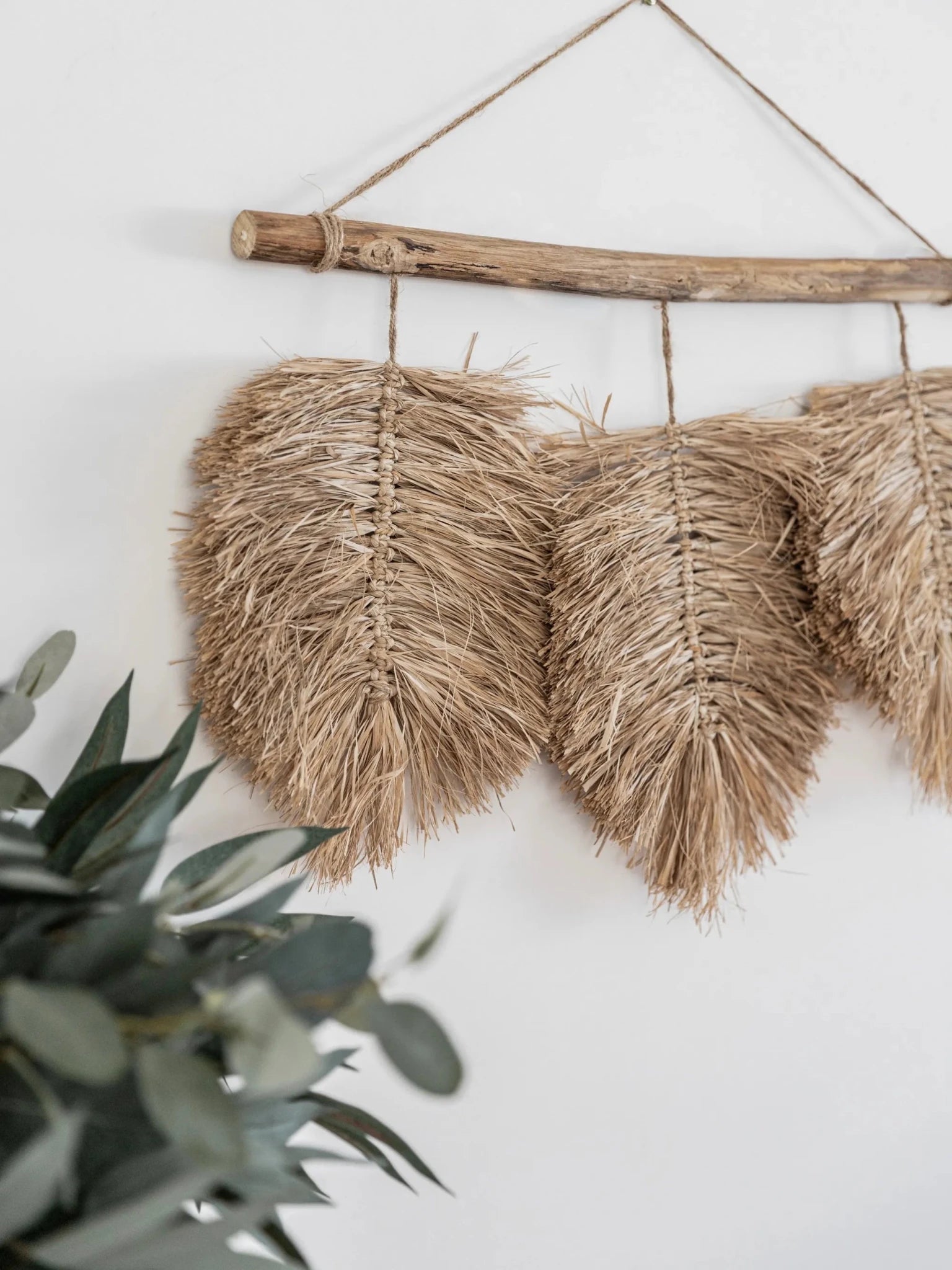 Laos | Raffia Leaf Wall Hanging - Wander & Wild Home