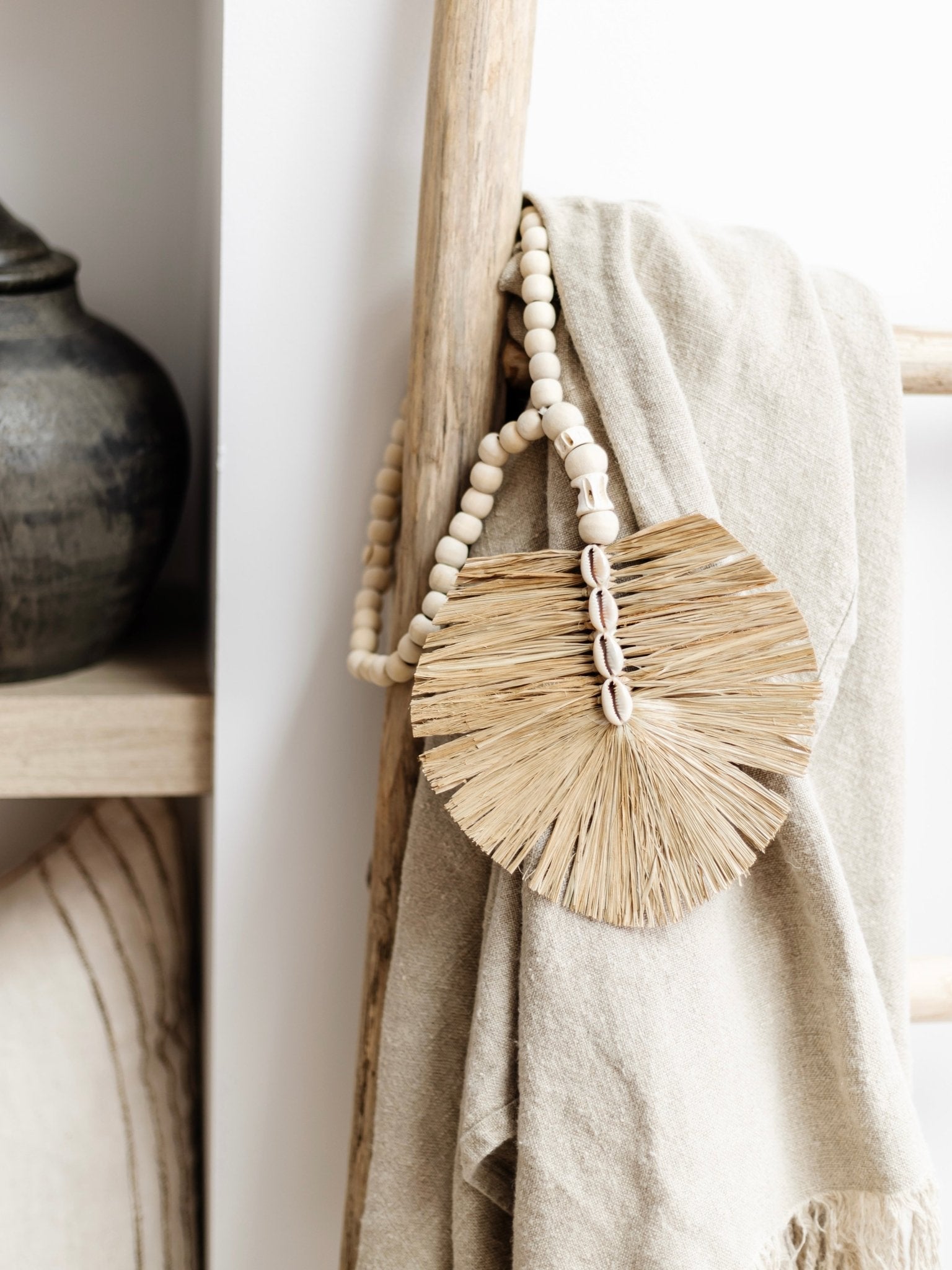 Lena | Raffia & Shell Garland - Wander & Wild Home