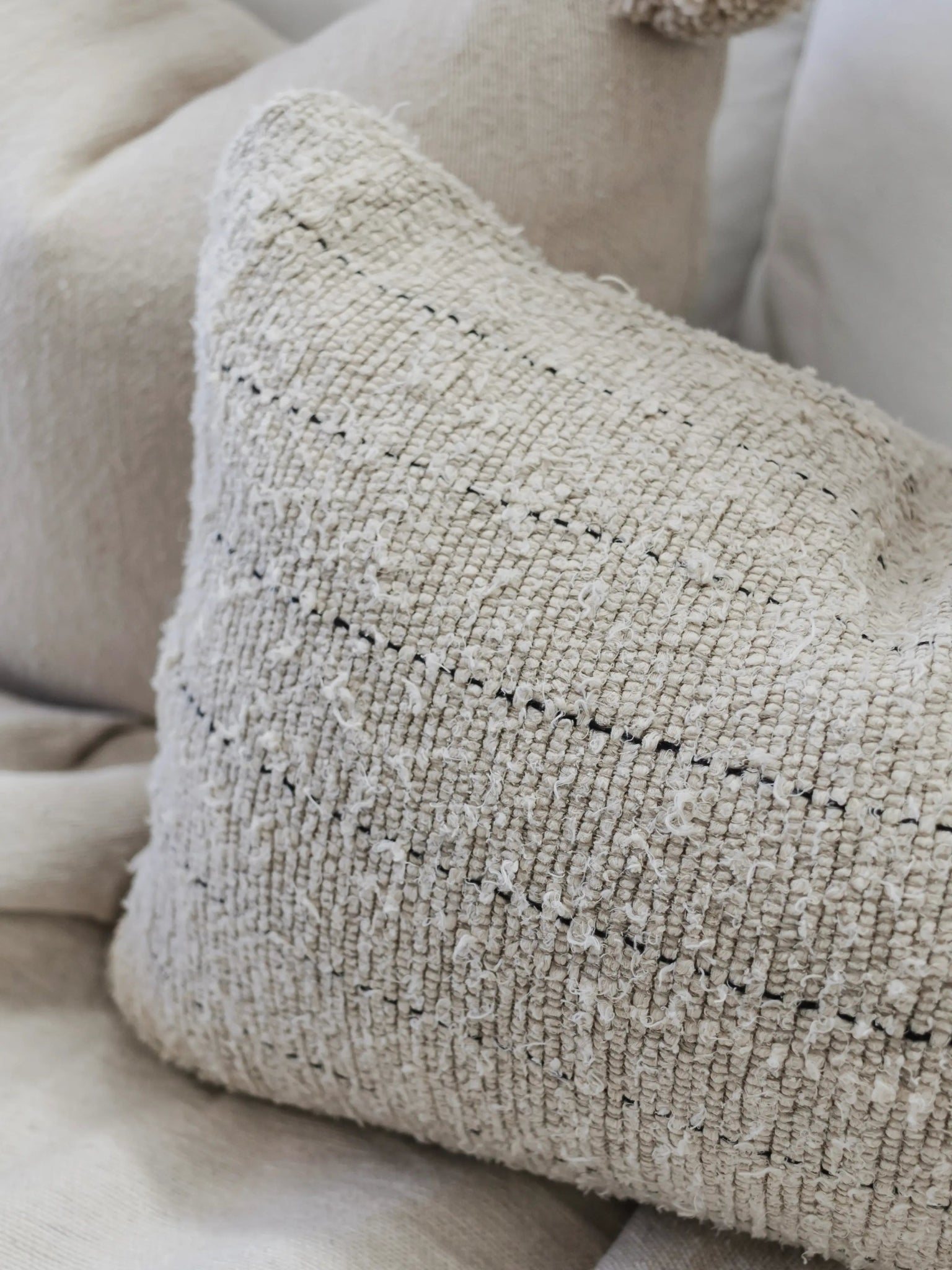 Looma Recycled Linen Cushion - Wander & Wild Home