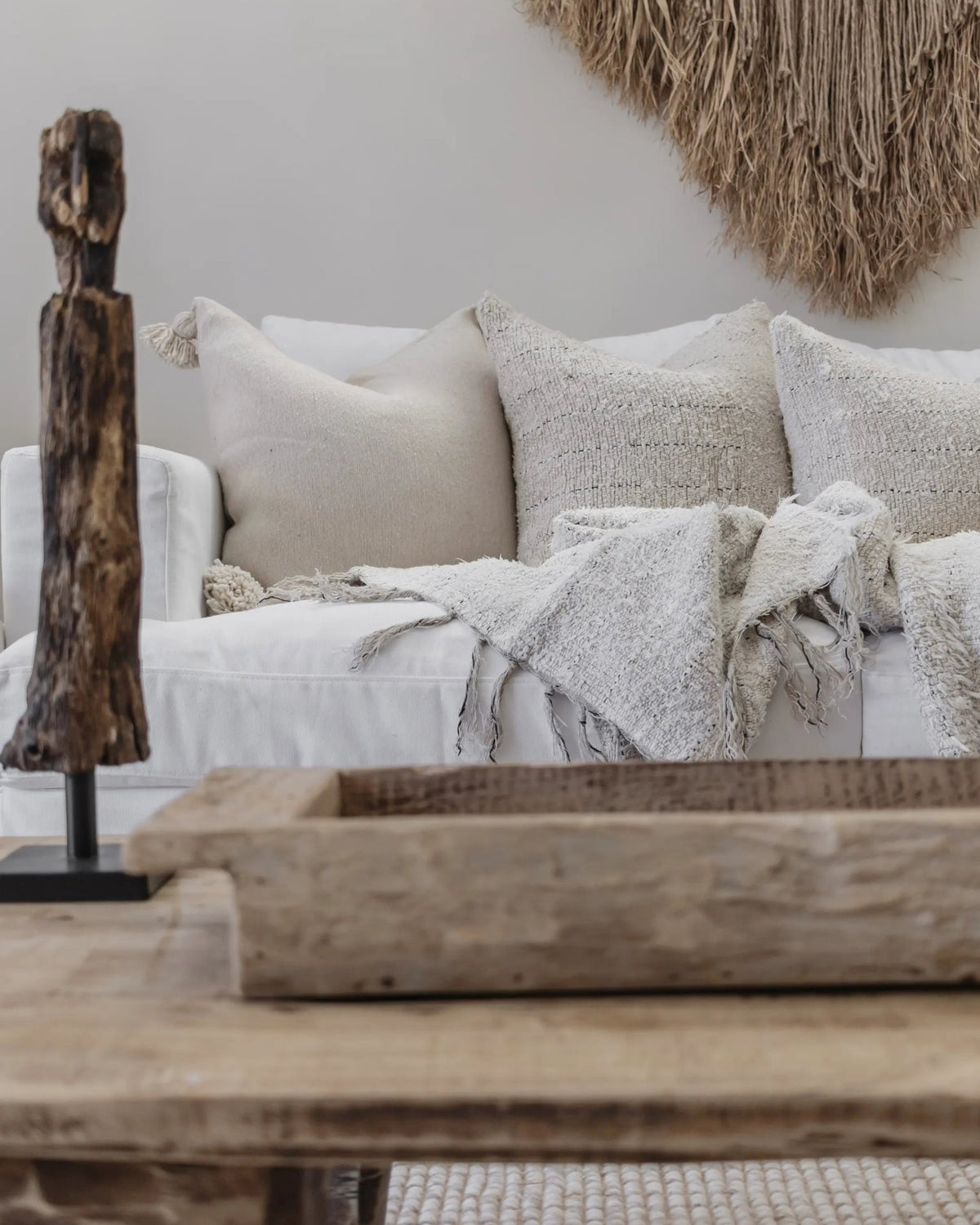 Looma Recycled Linen Cushion - Wander & Wild Home