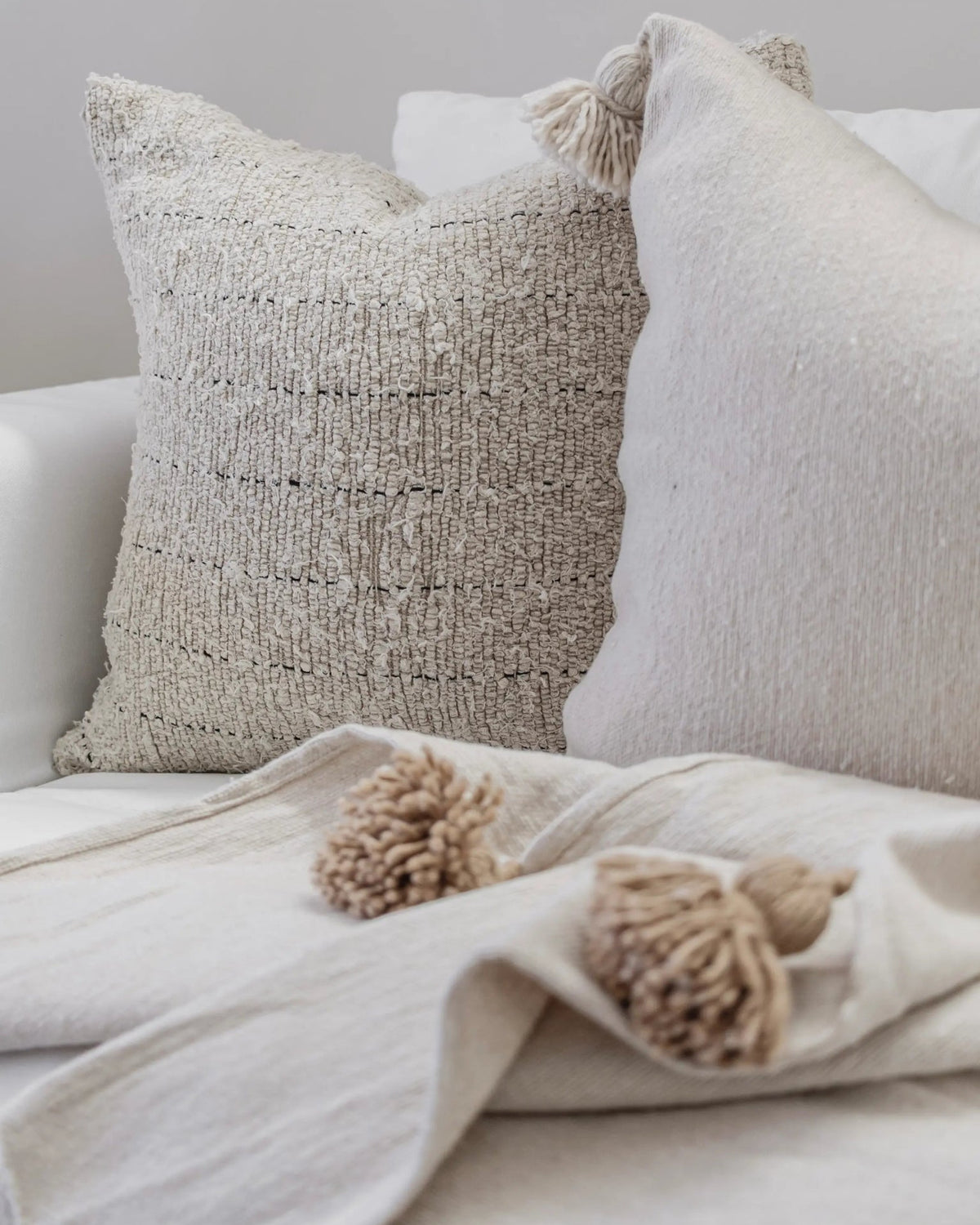 Looma Recycled Linen Cushion - Wander & Wild Home