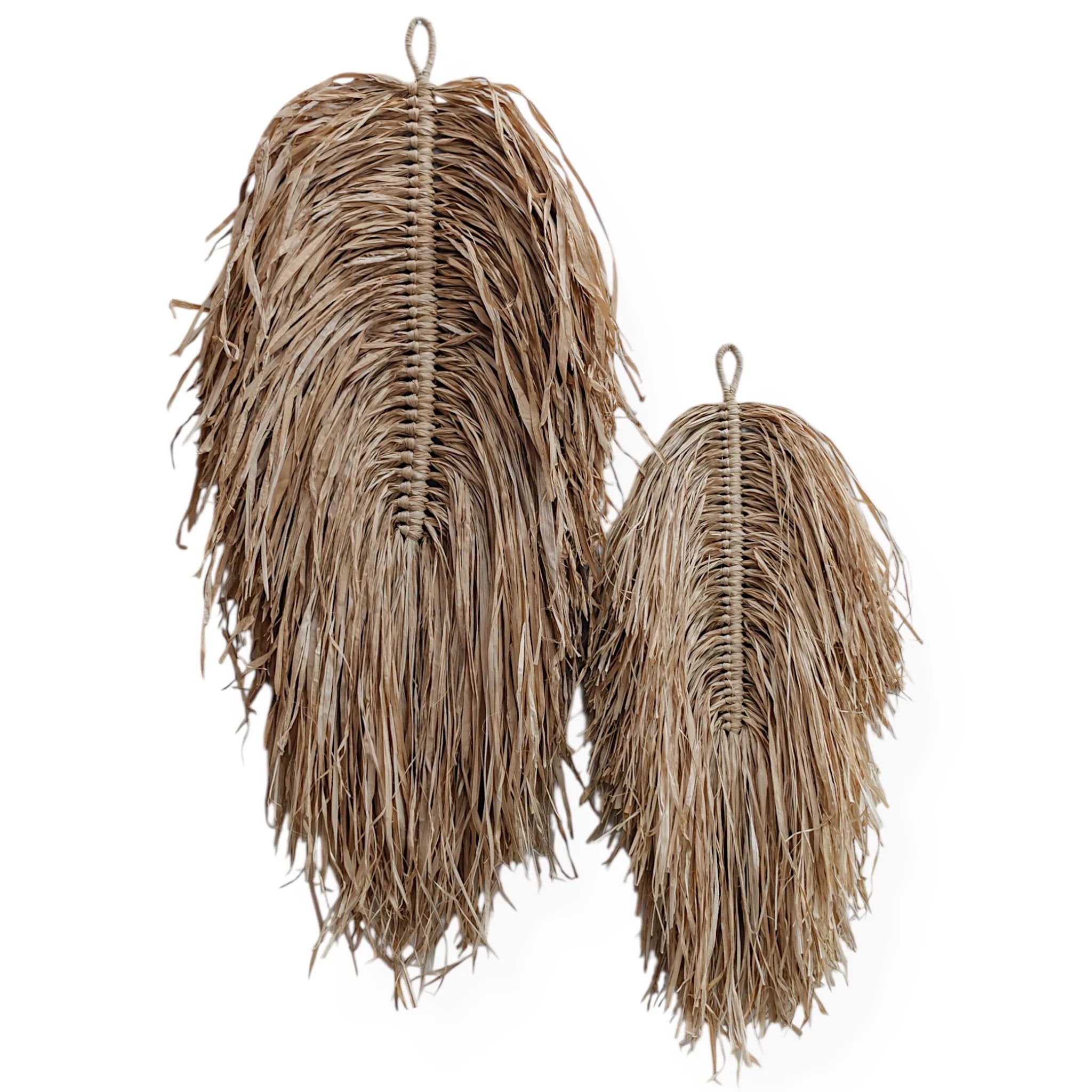Luma | Raffia Leaf Wall Hanging - Wander & Wild Home
