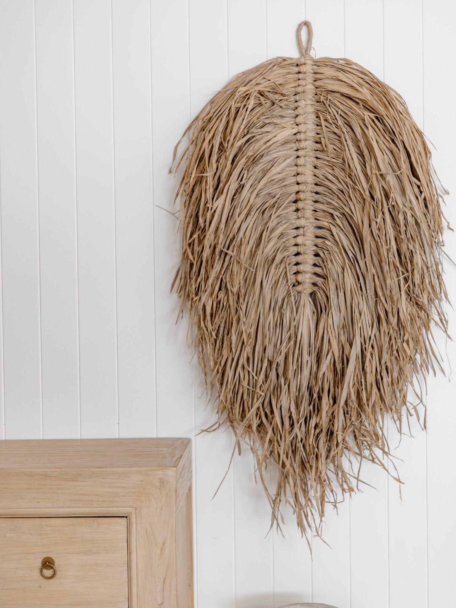 Luma | Raffia Leaf Wall Hanging - Wander & Wild Home