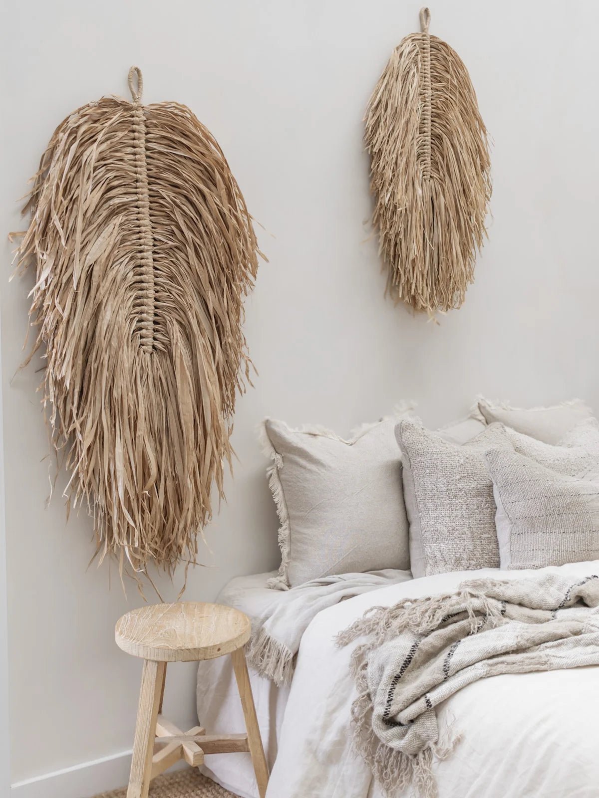 Luma | Raffia Leaf Wall Hanging - Wander & Wild Home