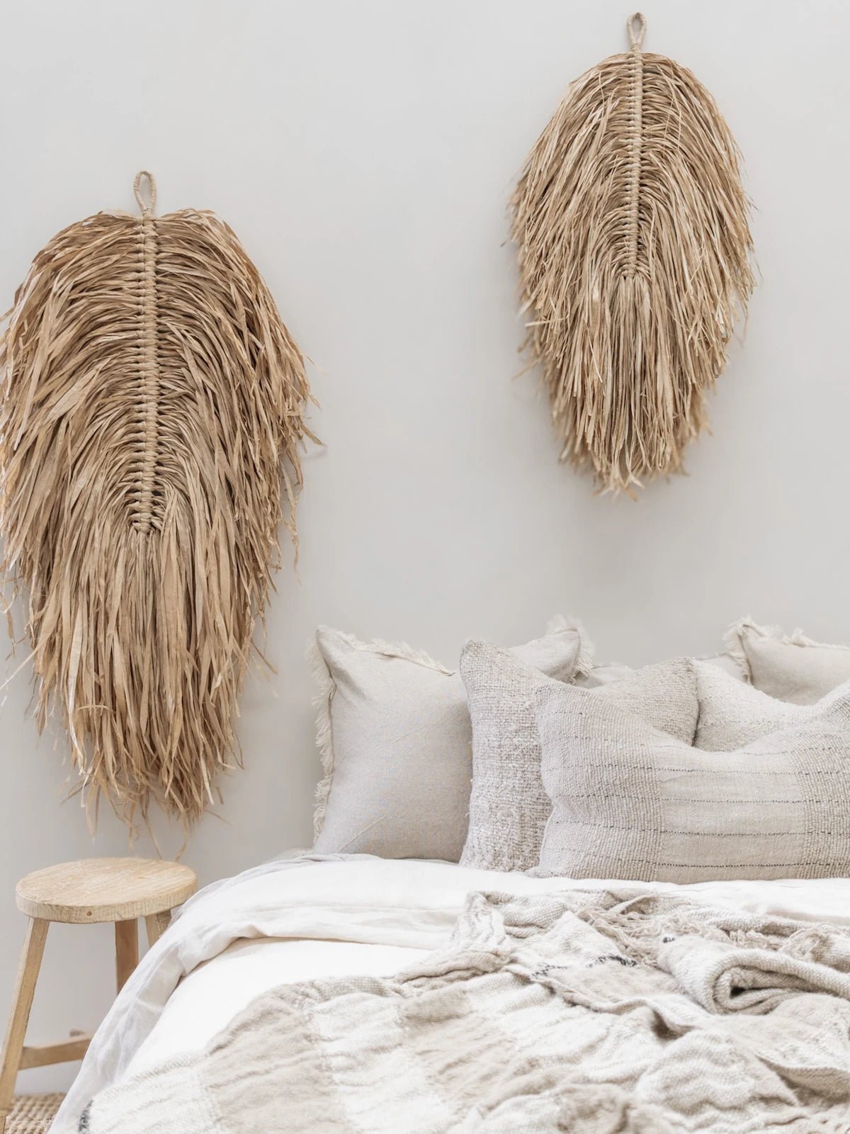 Luma | Raffia Leaf Wall Hanging - Wander & Wild Home