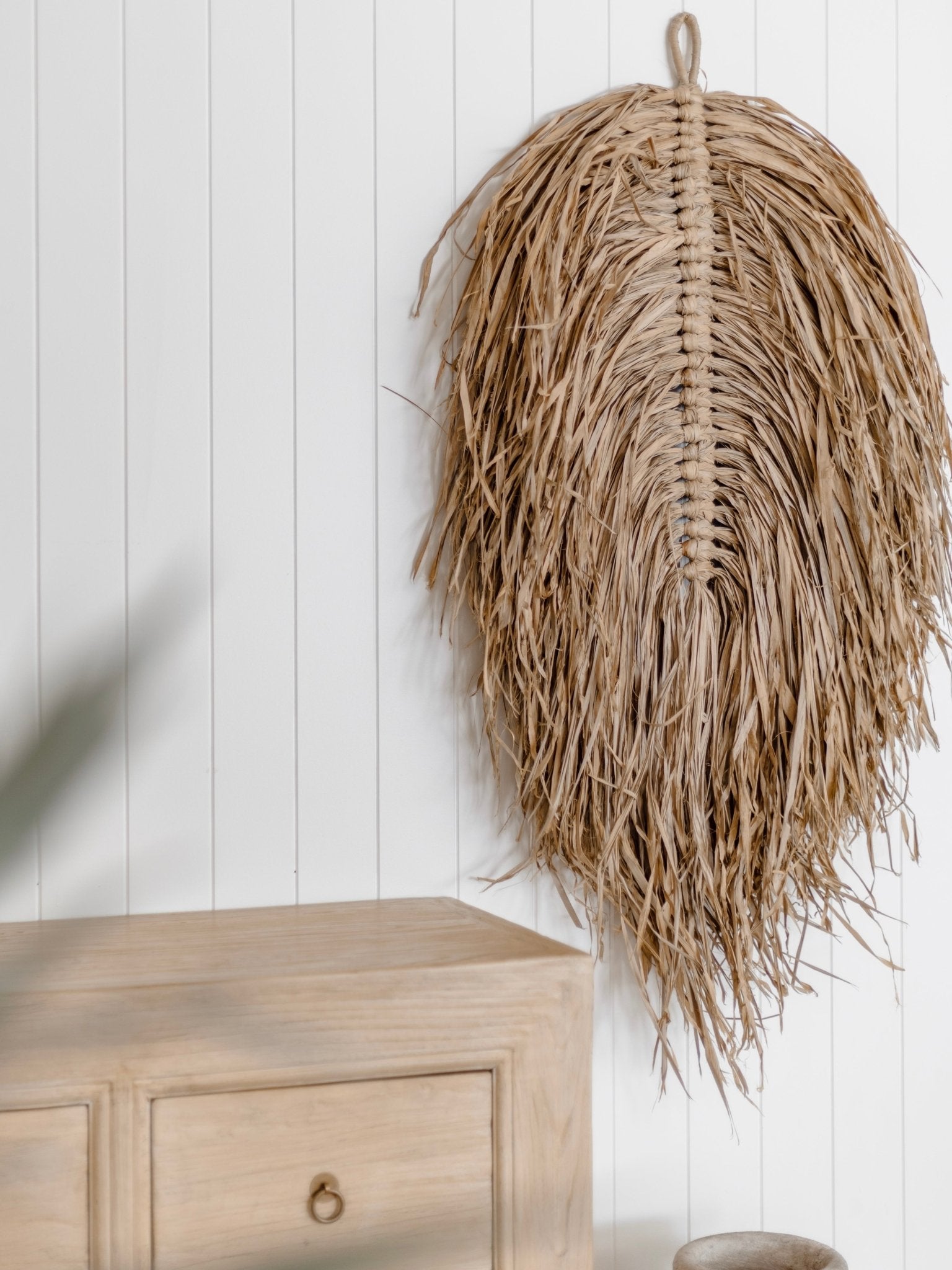 Luma | Raffia Leaf Wall Hanging - Wander & Wild Home