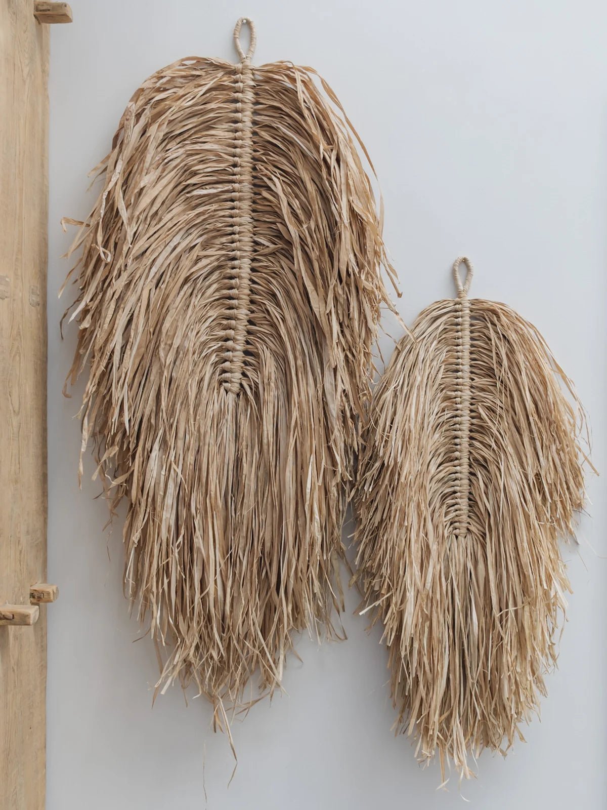 Luma | Raffia Leaf Wall Hanging - Wander & Wild Home