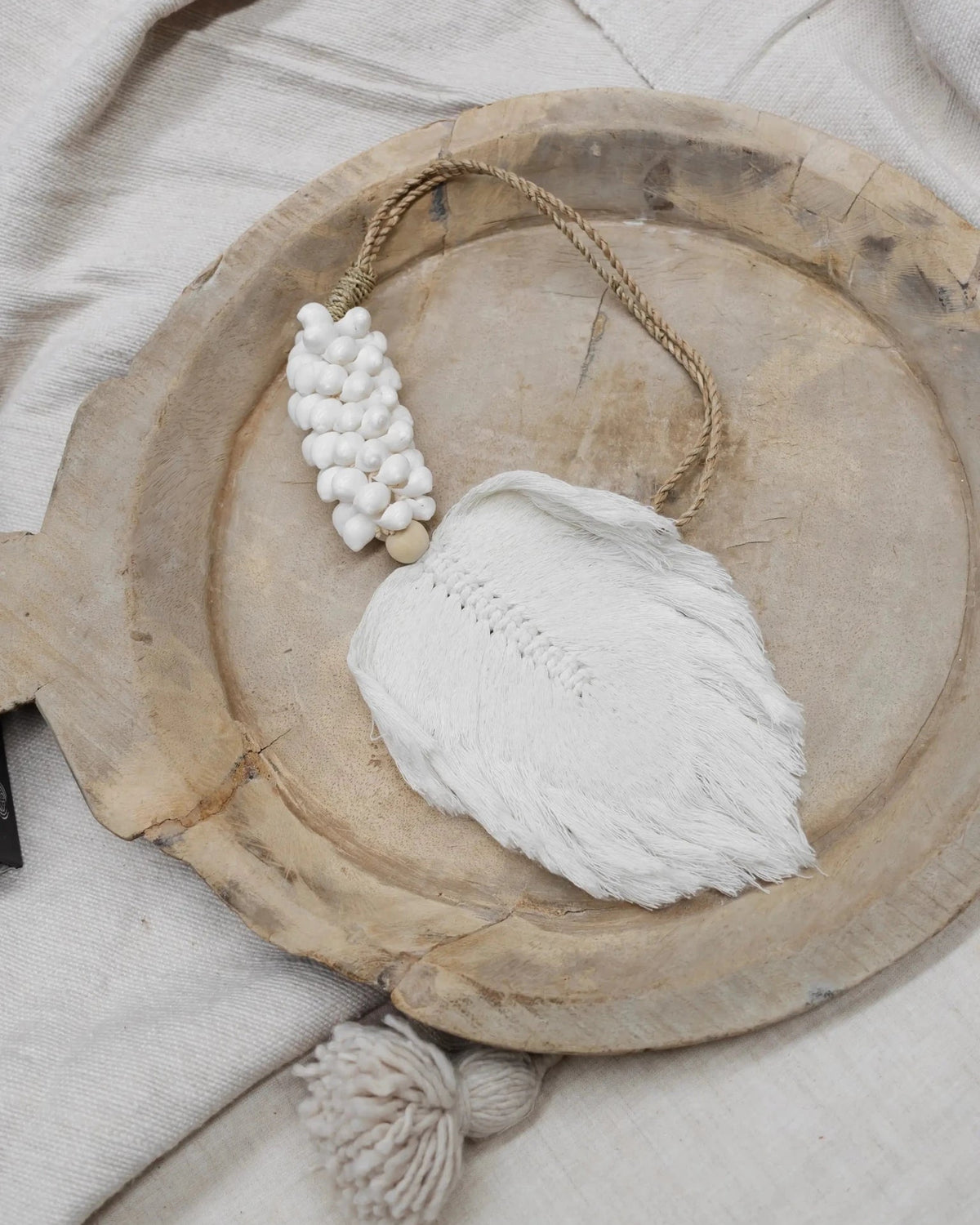 Nala | Macrame Leaf Shell Tassel - Wander & Wild Home