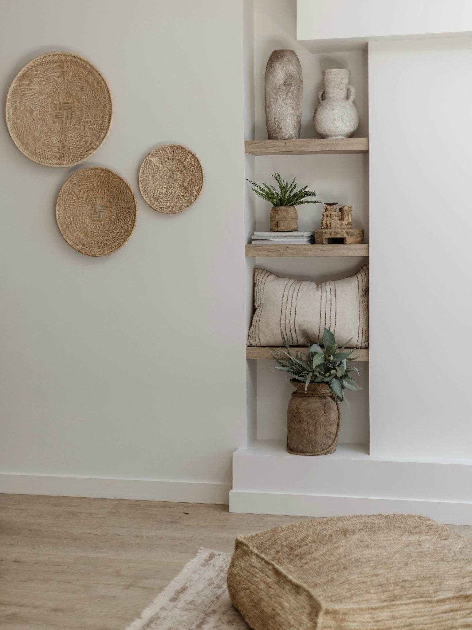 Ohana Raffia Pouffe/Floor Cushion Cover- Square