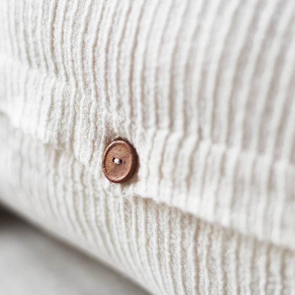 Rafflad Linen Cushion -Ivory - Wander & Wild Home