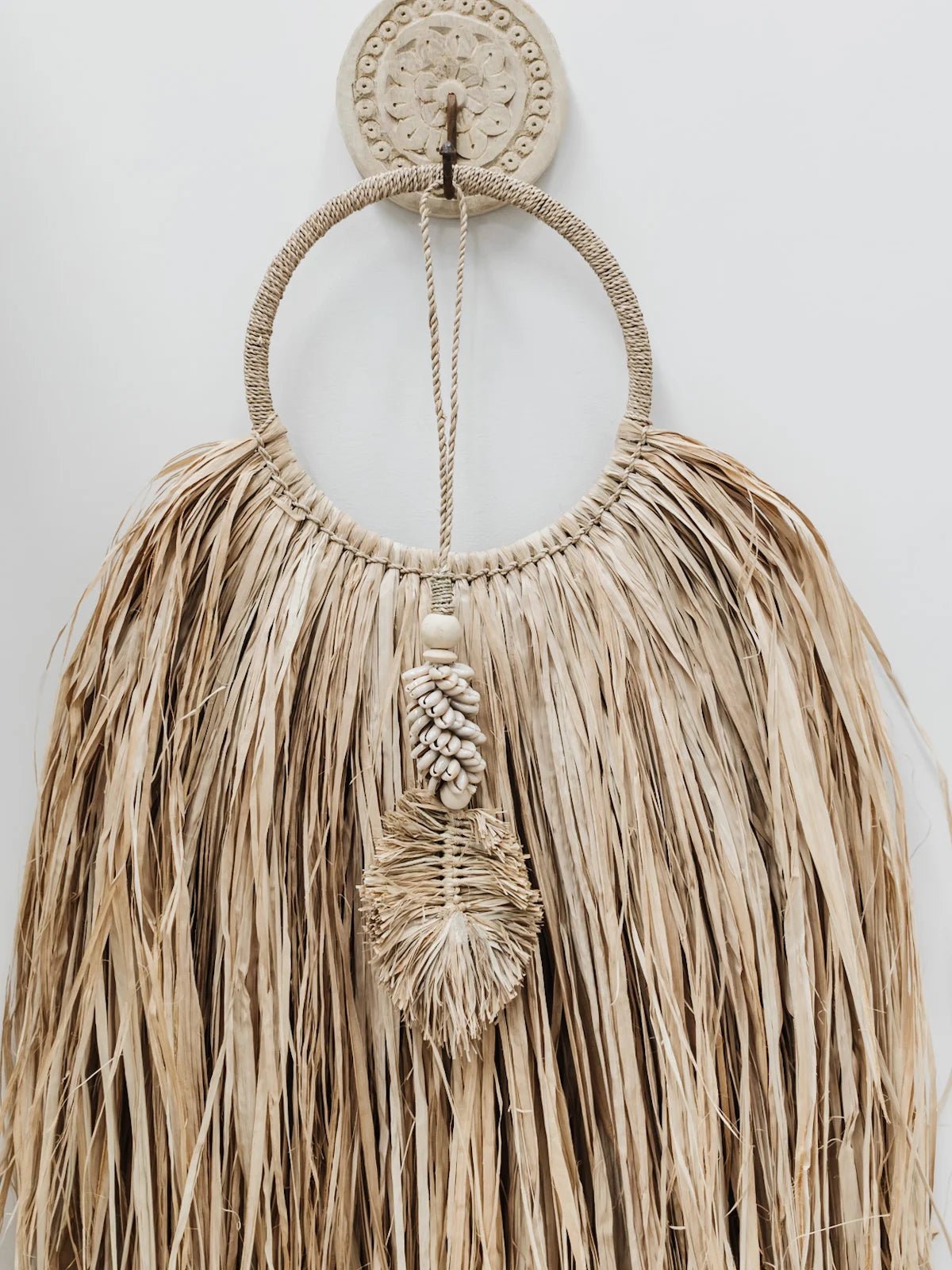 Rhea | Raffia Hooped Wall Hanging - Wander & Wild Home
