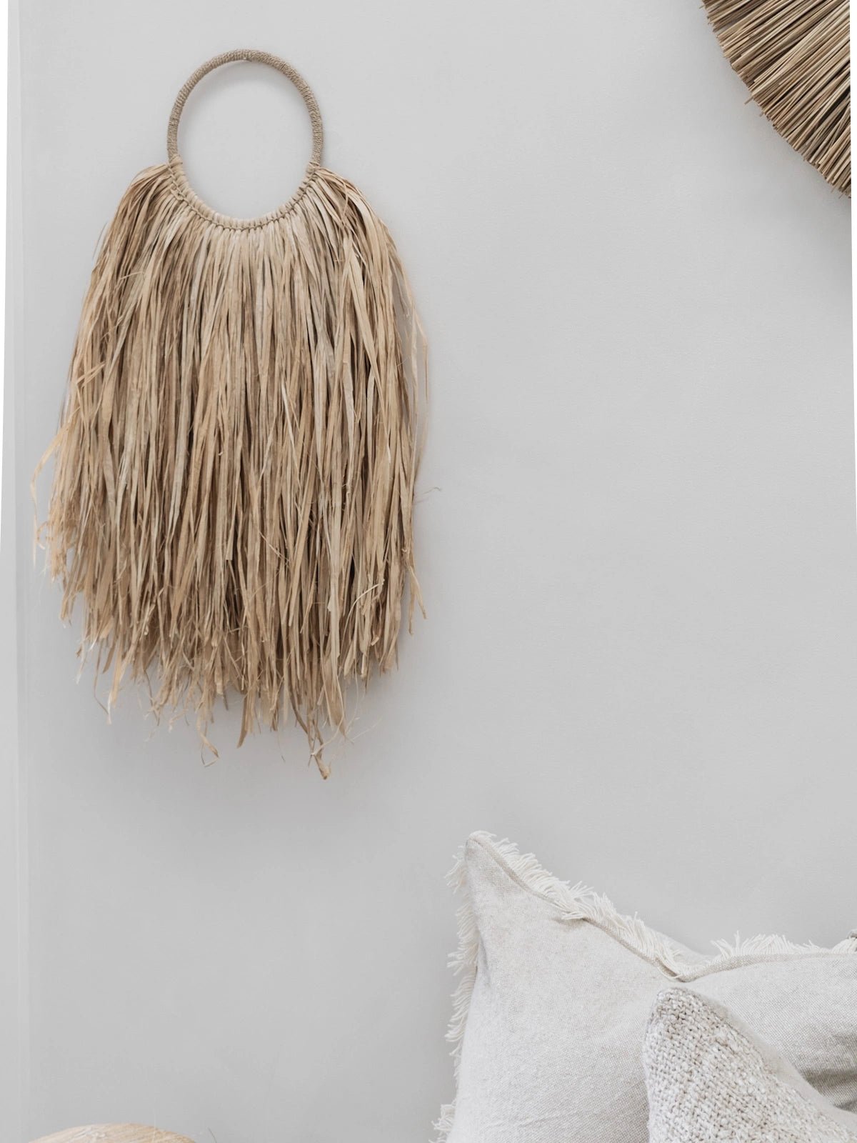 Rhea | Raffia Hooped Wall Hanging - Wander & Wild Home