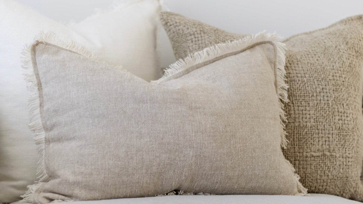 Riva French Linen Throw- Oatmeal/Natural - Wander & Wild Home