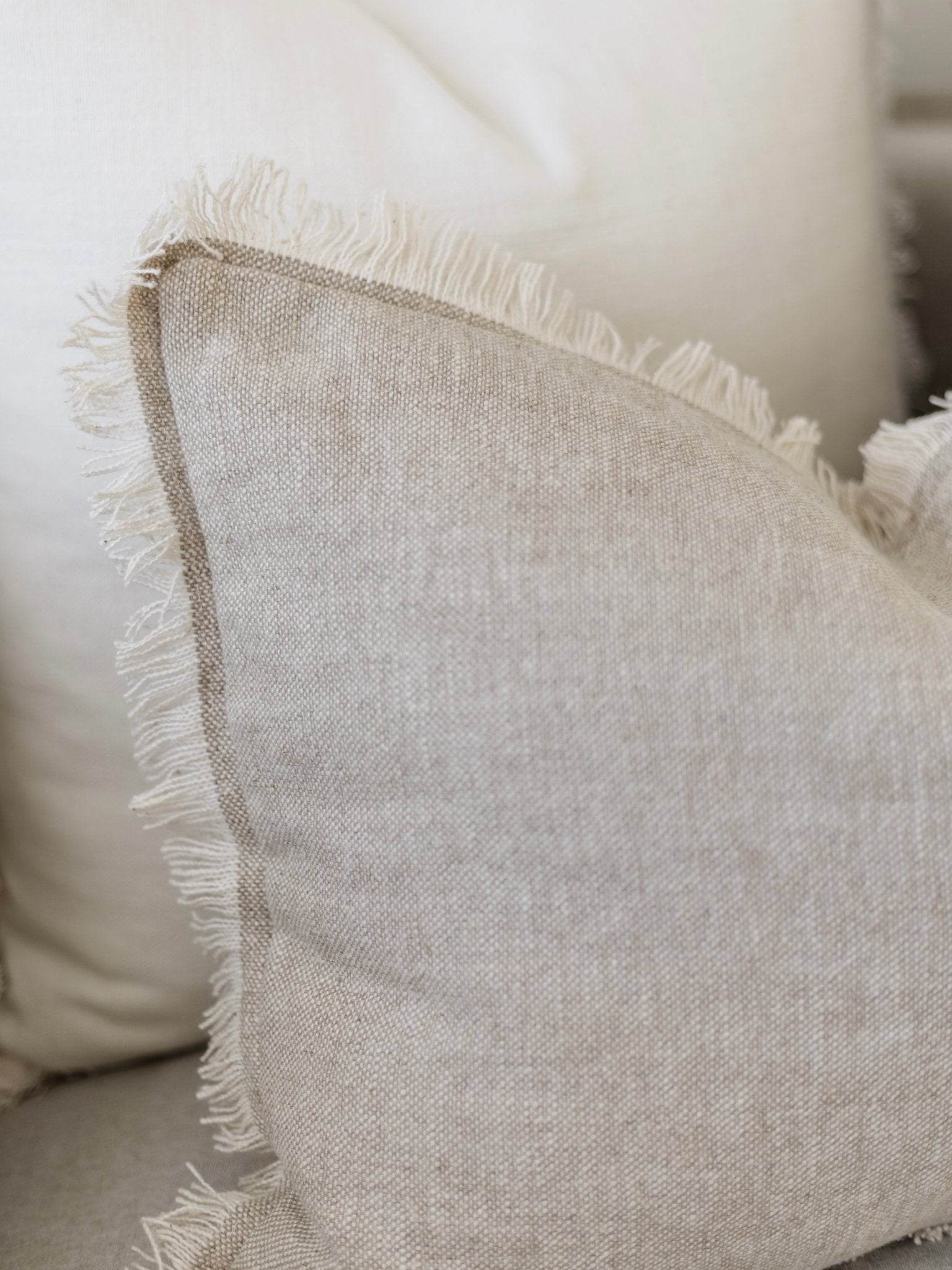 Riva Linen Cushion - Oatmeal/Natural - Wander & Wild Home