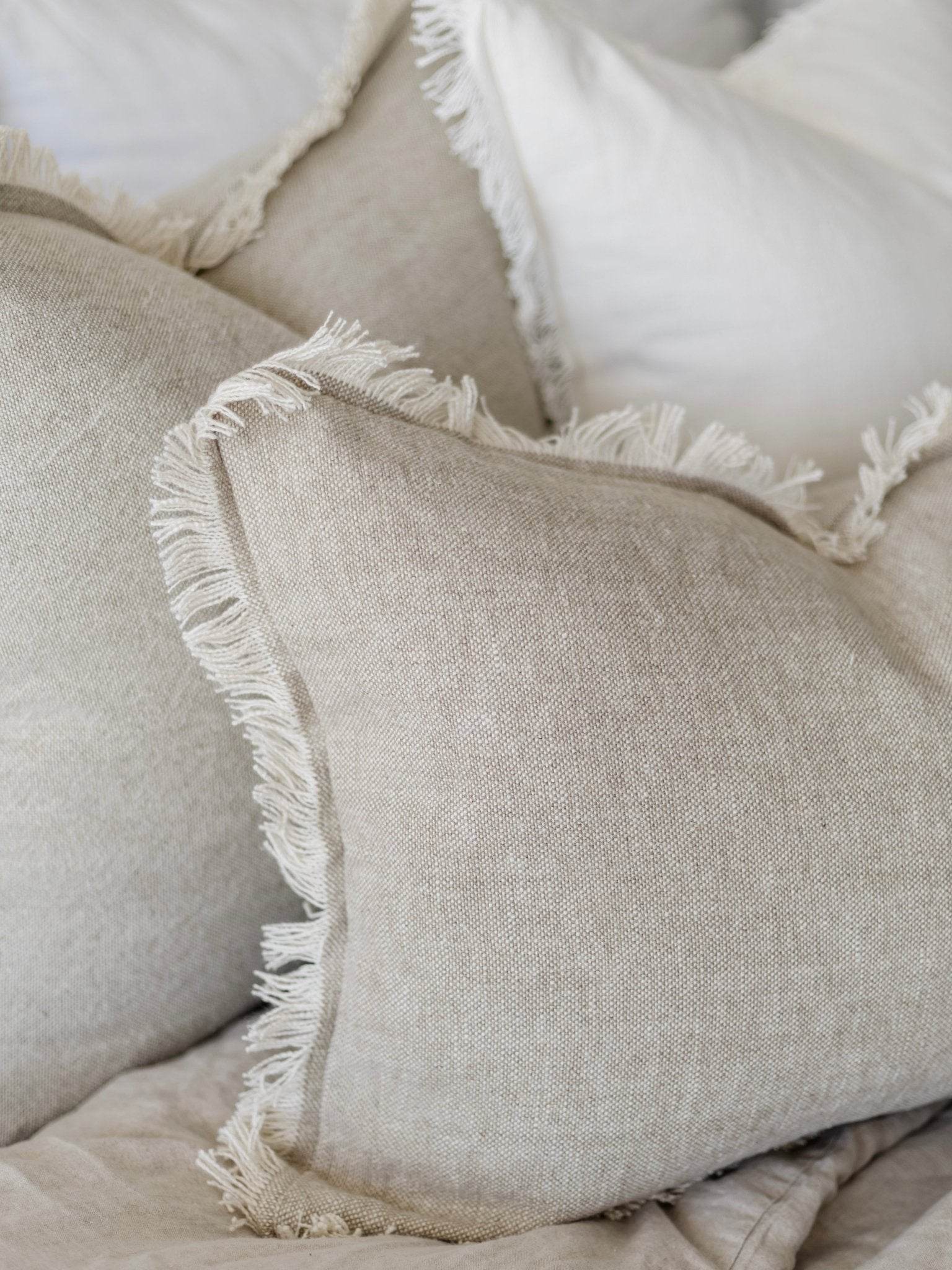 Riva Linen Cushion - Oatmeal/Natural - Wander & Wild Home