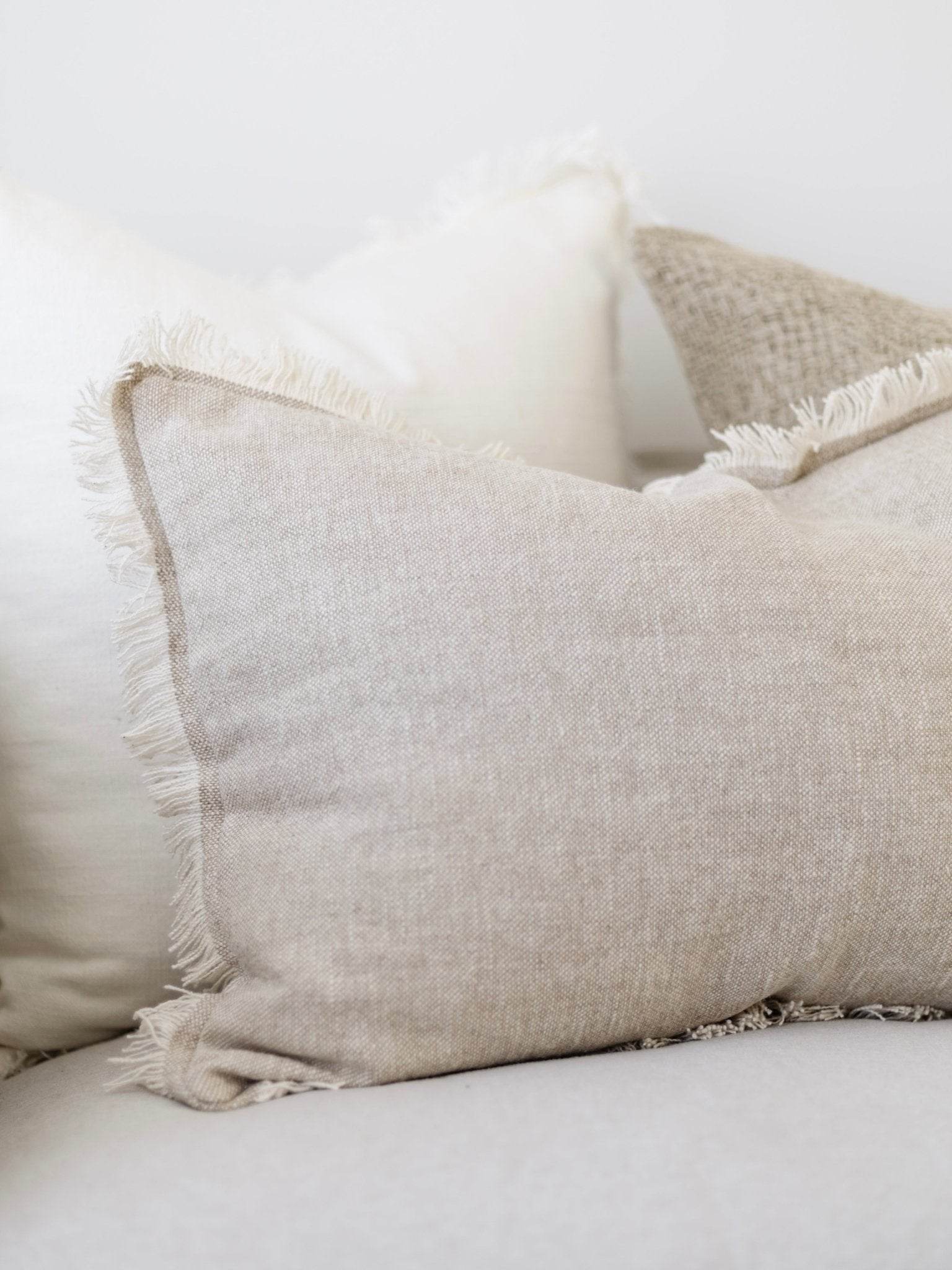 Riva Linen Cushion - Oatmeal/Natural - Wander & Wild Home