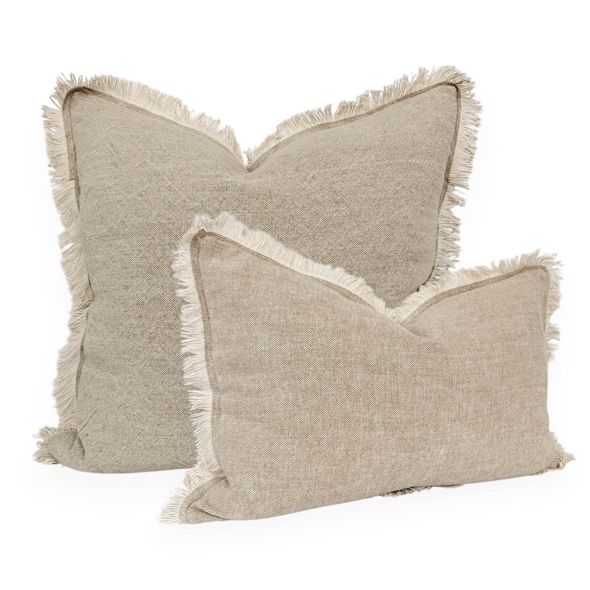 Riva Linen Cushion - Oatmeal/Natural - Wander & Wild Home