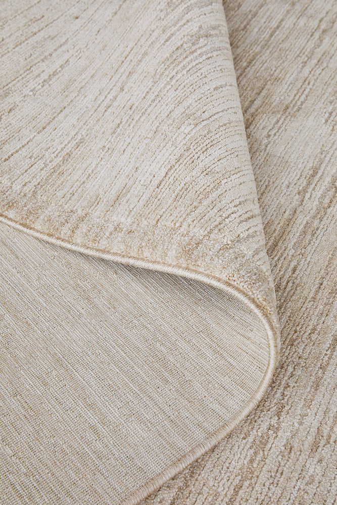 Birch Flax rug weave and fringe detail