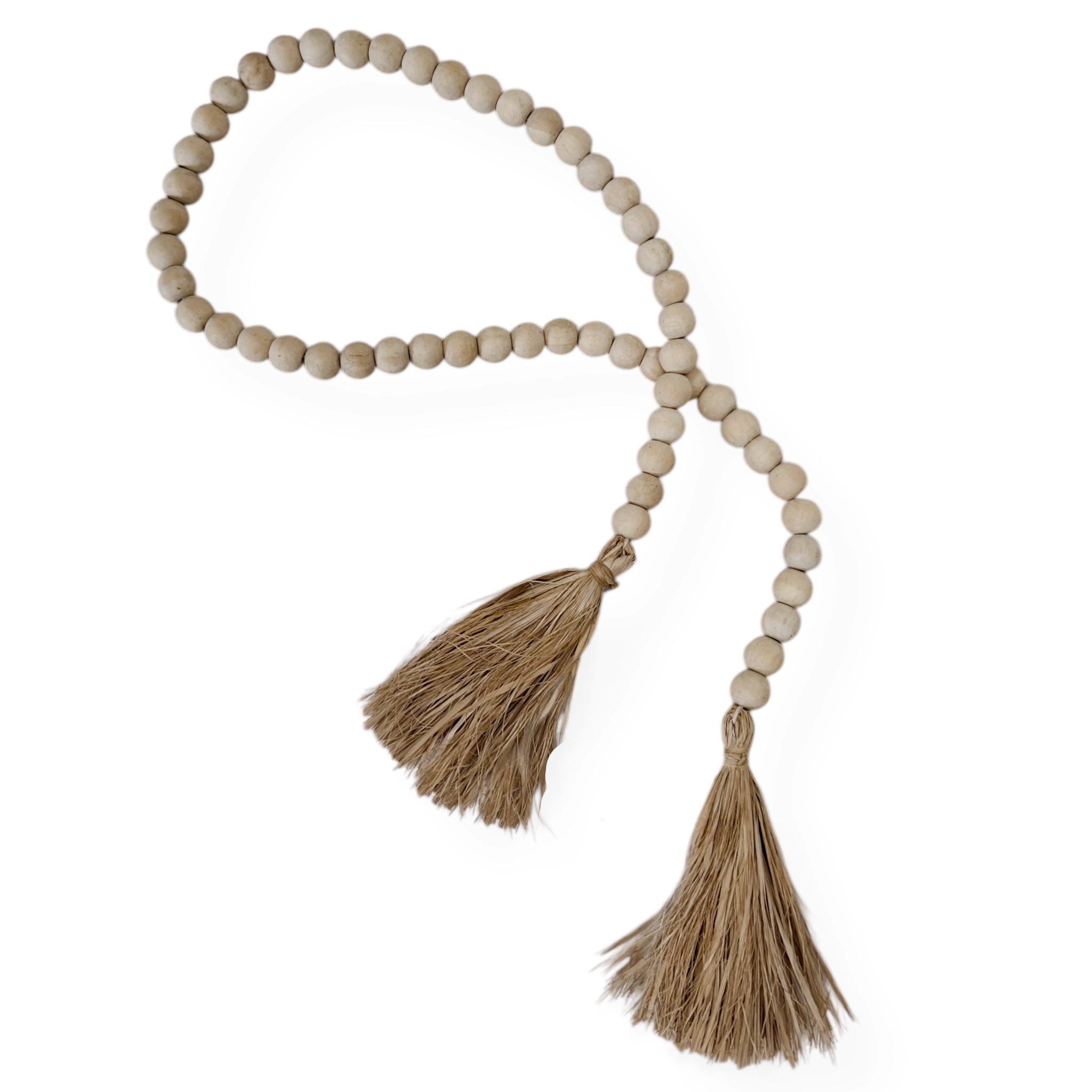 Tala | Timber Bead & Raffia Garland - Wander & Wild Home